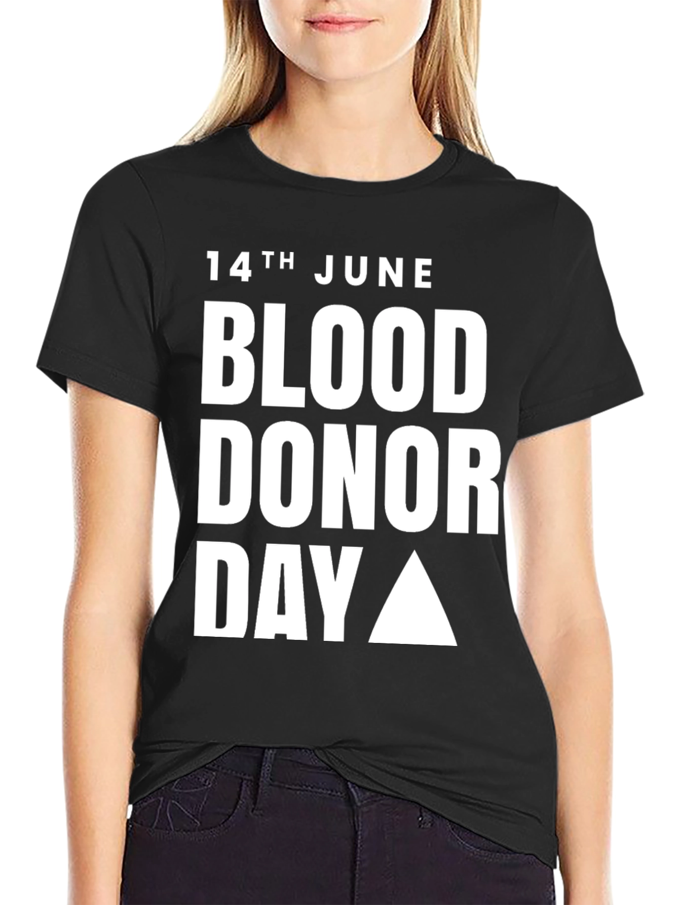 Black Blood Donor Day T-Shirt - 14th June view 2