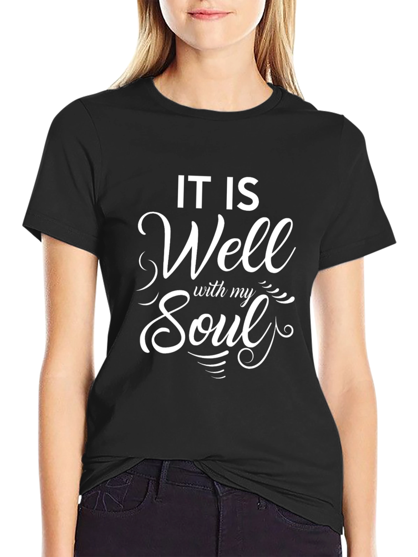 Black It Is Well With My Soul Graphic Tee view 2
