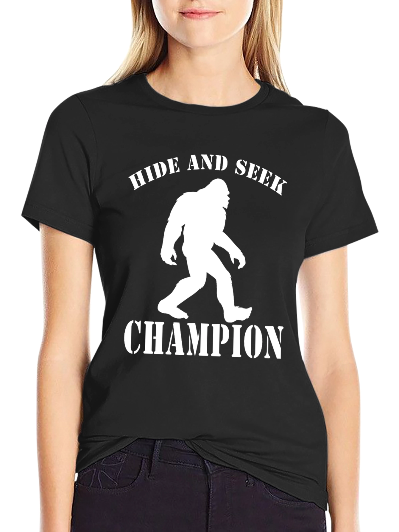 Black Hide and Seek Champion T-Shirt view 2