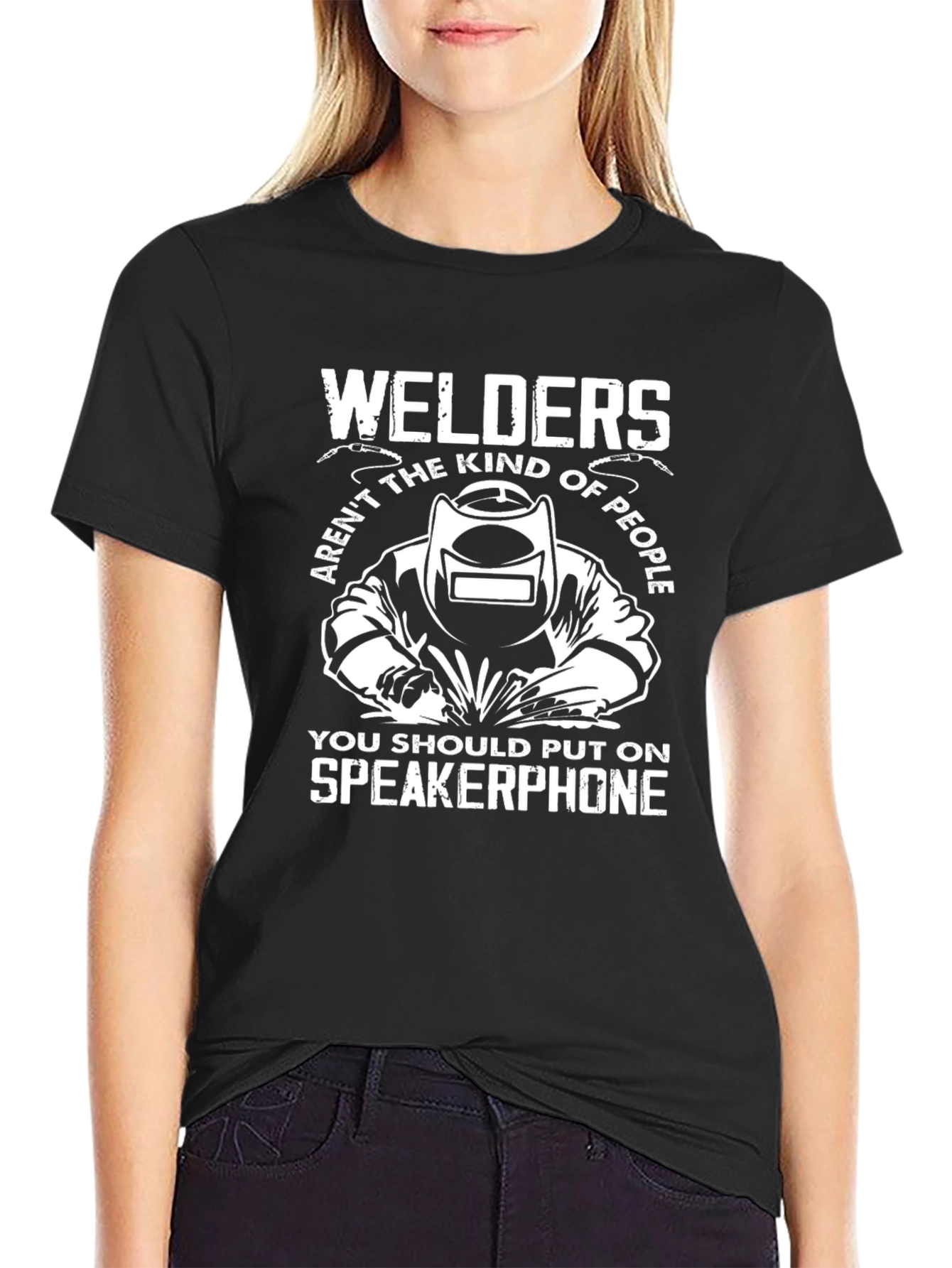 Black Welders Speakerphone Graphic Tee - Black view 2