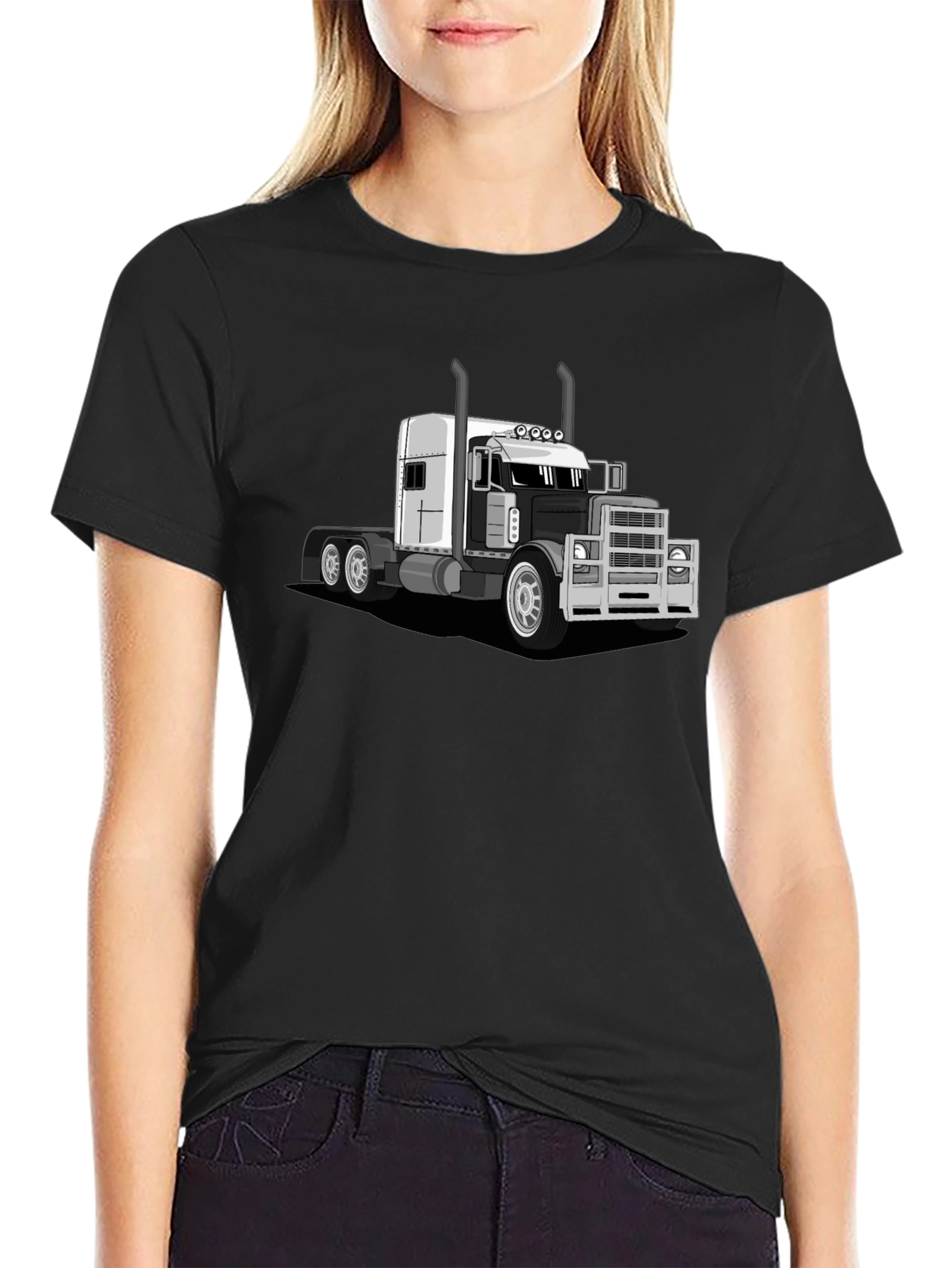 Black Truck Graphic T-Shirt - Black view 2
