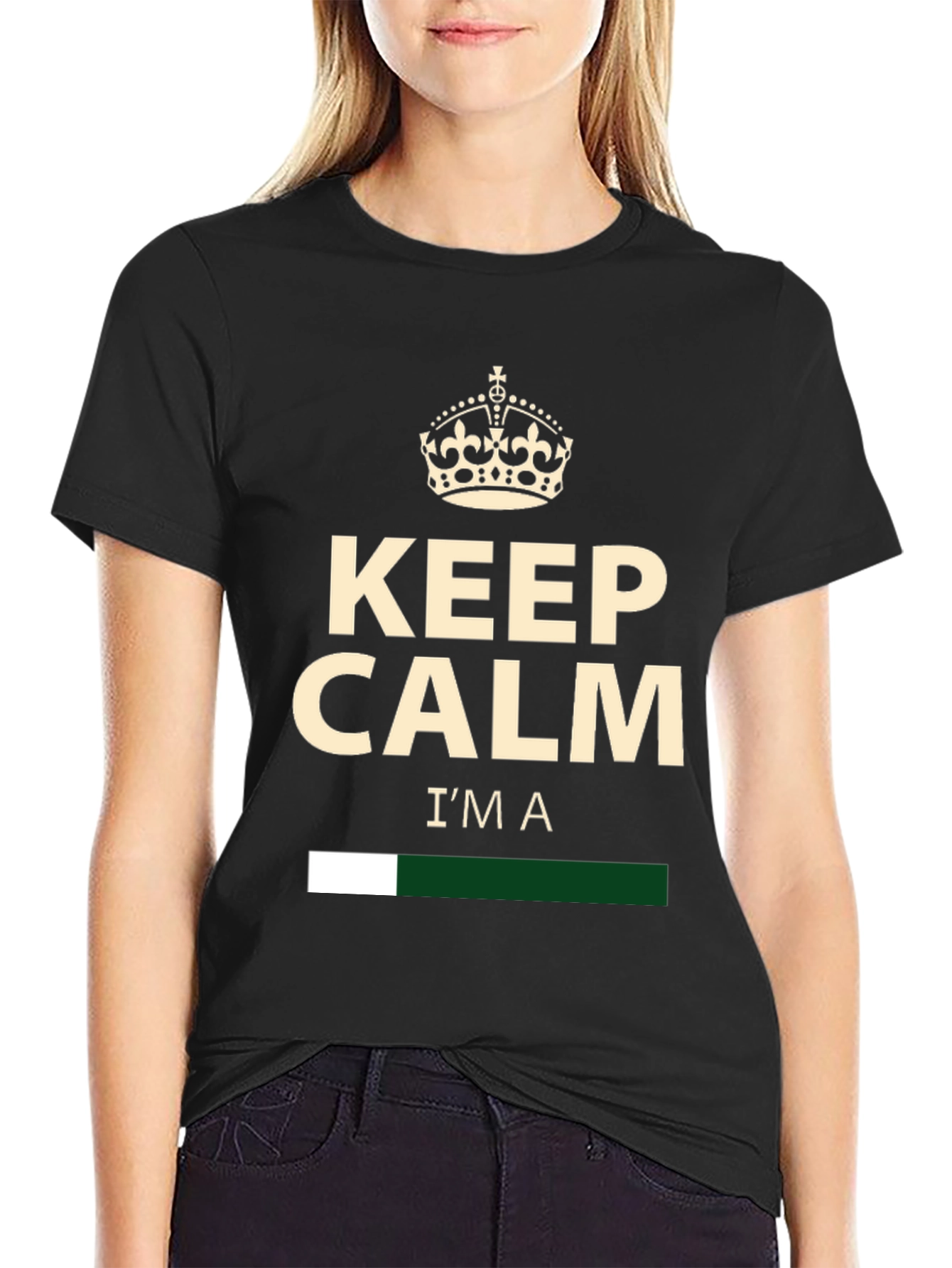 Black Keep Calm I'm A... Graphic Tee view 2