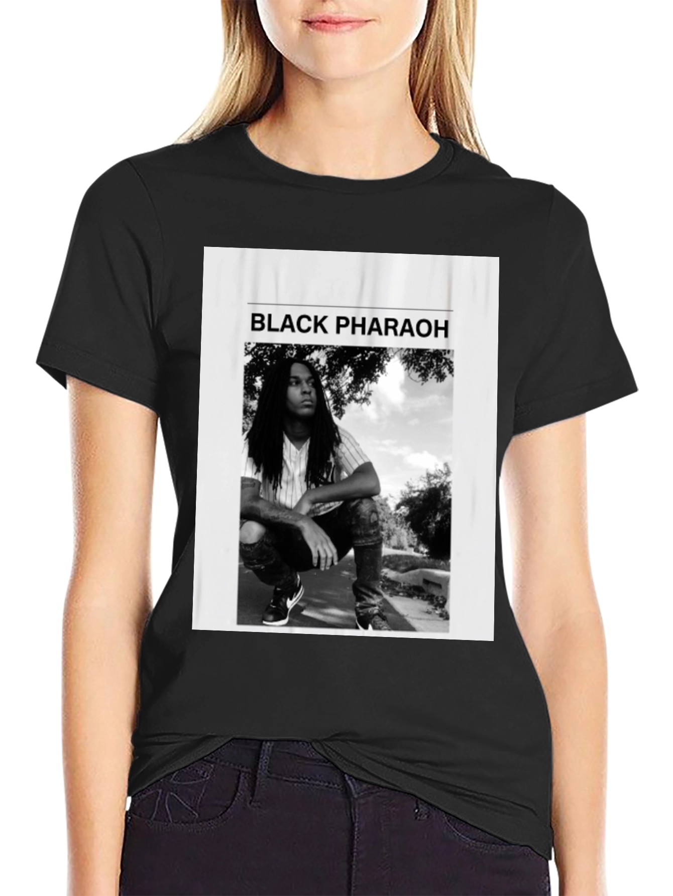 Black Black Pharaoh Graphic Tee - Unisex Soft Cotton T-Shirt view 2