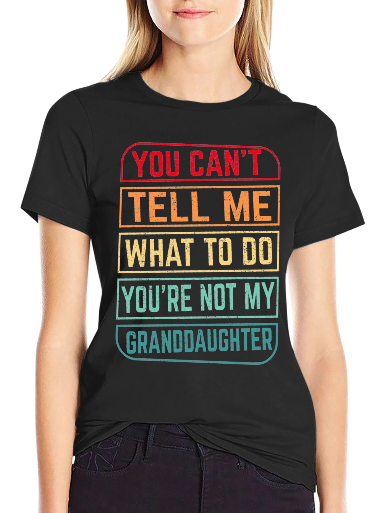 Black Granddaughter T-Shirt - "You Can't Tell Me What To Do" view 2