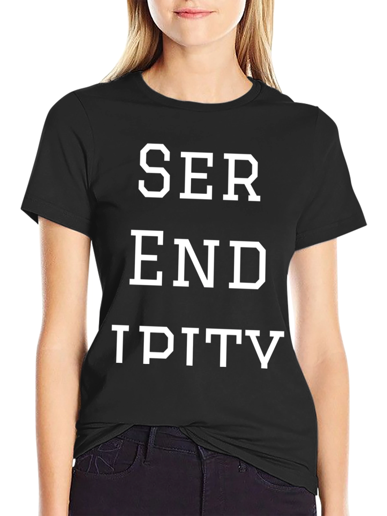 Black Serendipity Graphic T-Shirt - Black view 2