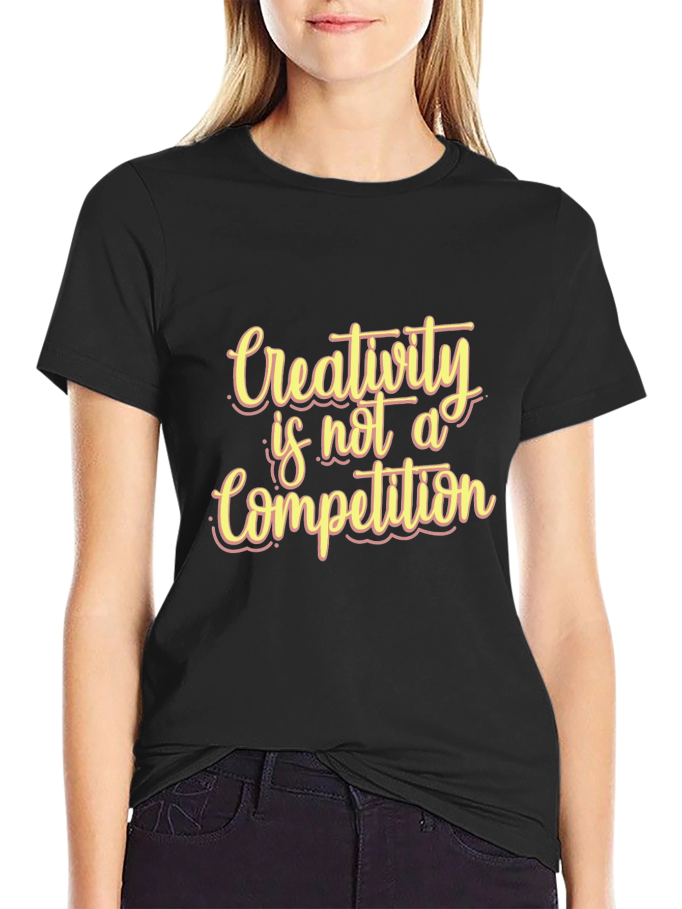 Black Creativity is Not a Competition Black T-Shirt view 2