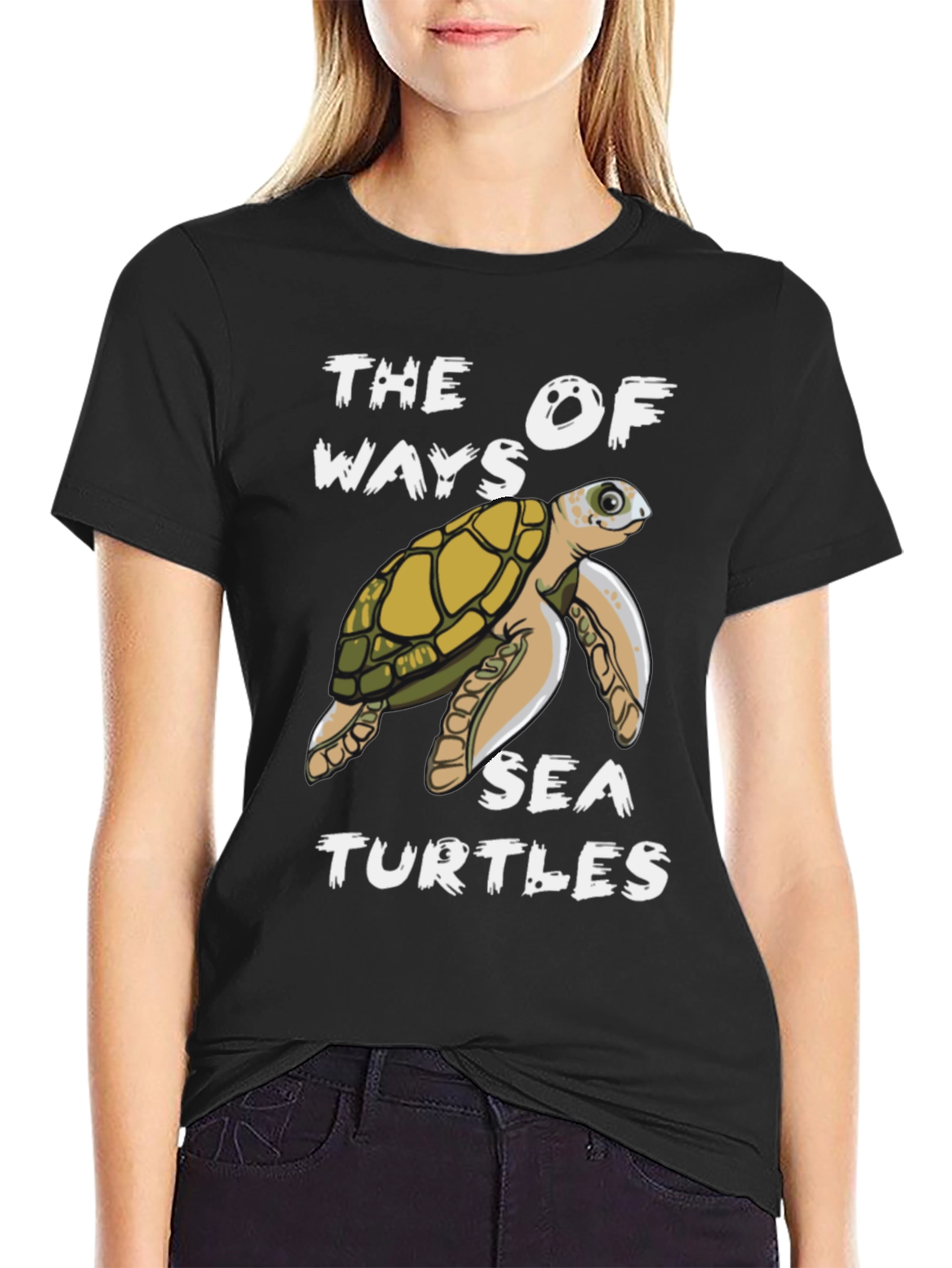 Black Sea Turtle Graphic Tee view 2