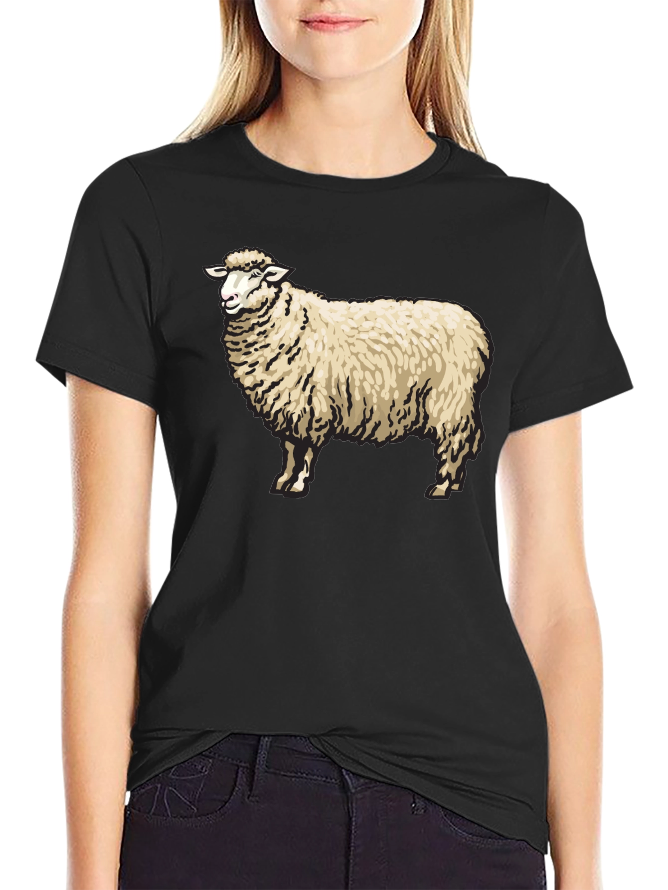 Black Sheep Graphic Black T-Shirt view 2