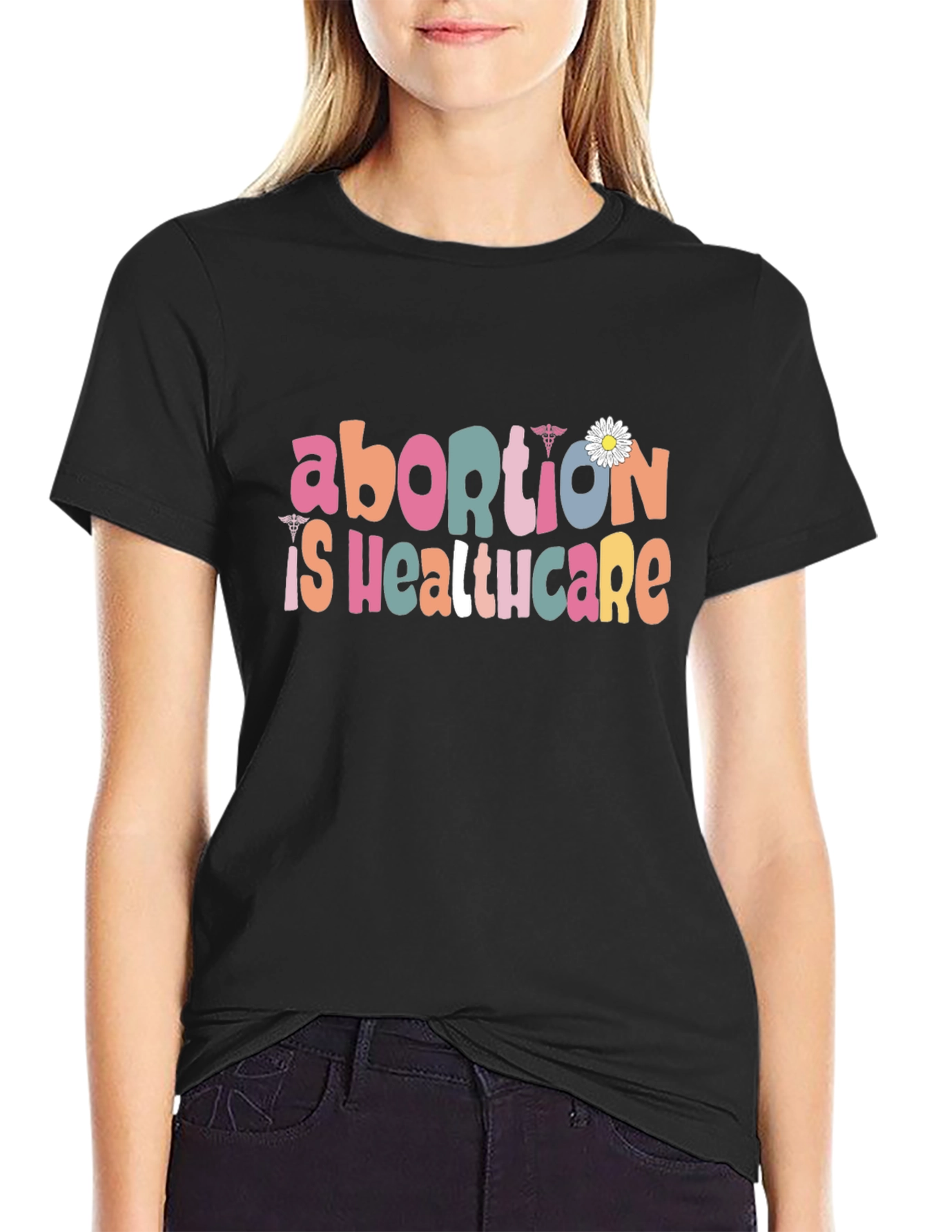 Black Abortion is Healthcare T-Shirt - Pro Choice Tee view 2
