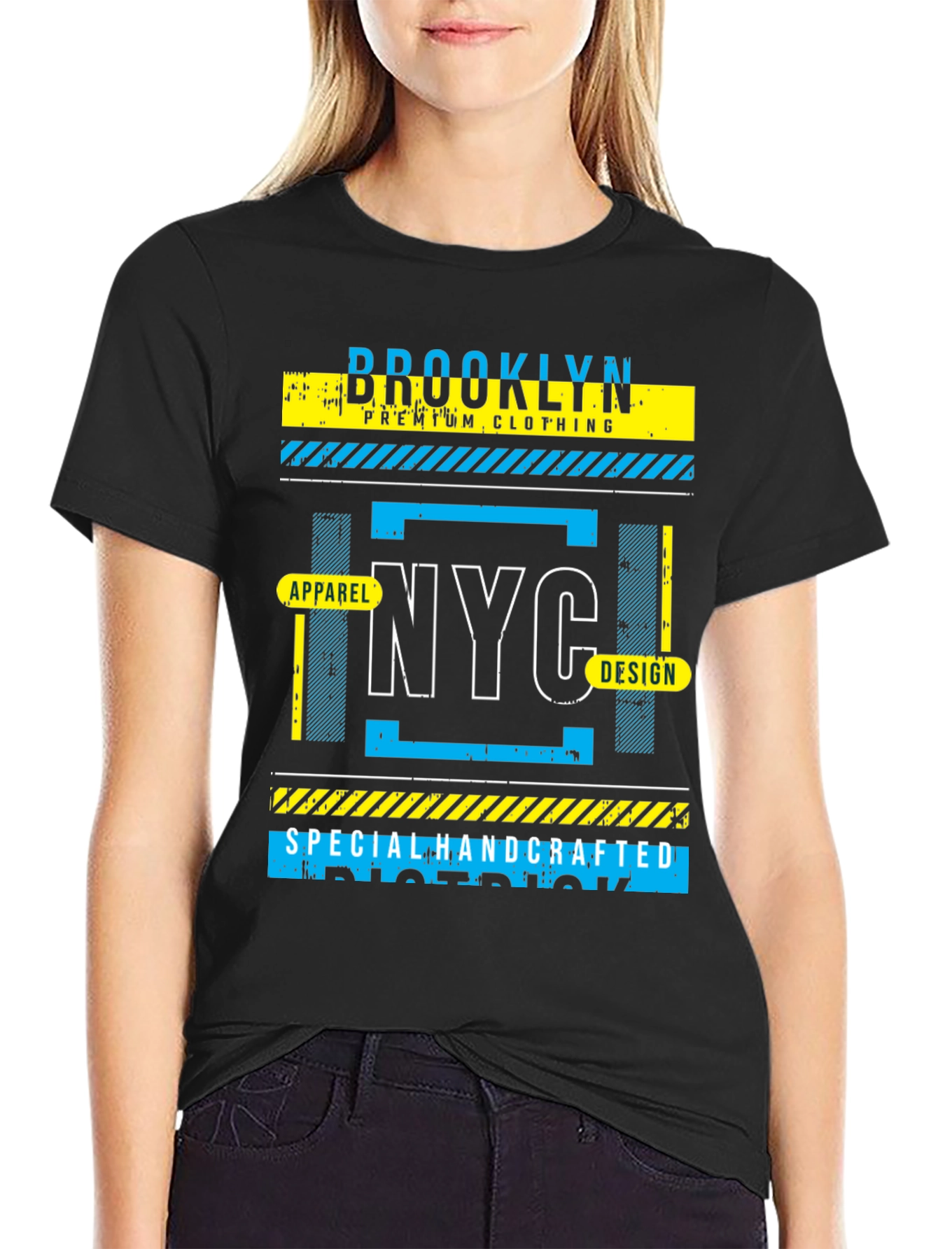 Black Brooklyn NYC Graphic Print T-Shirt view 2