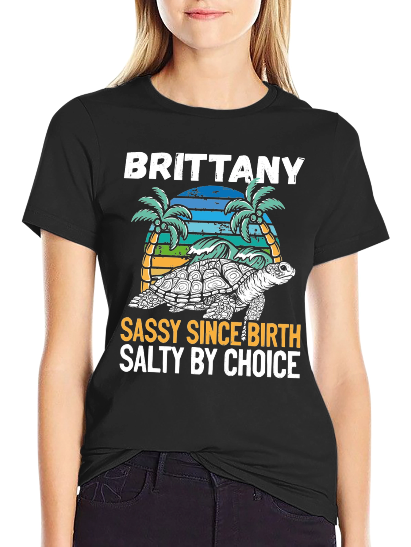 Brittany Turtle Sassy & Salty Graphic Tee - 2