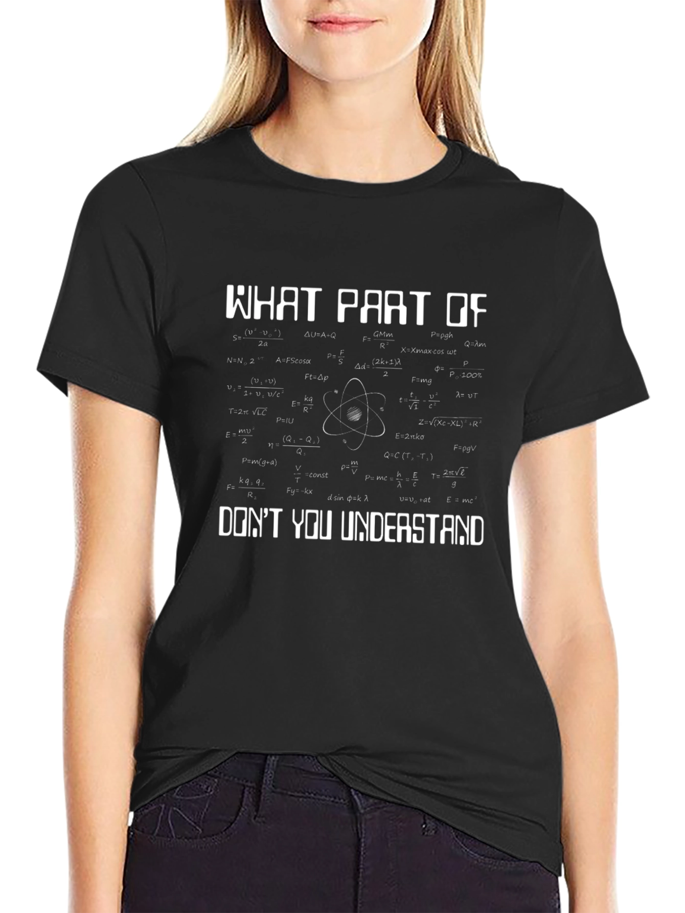 Black What Part of Math Tee - Mens Black T-Shirt  view 2