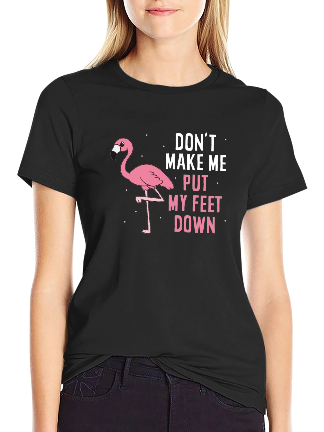 Black Flamingo "Don't Make Me Put My Feet Down" Graphic Tee view 2