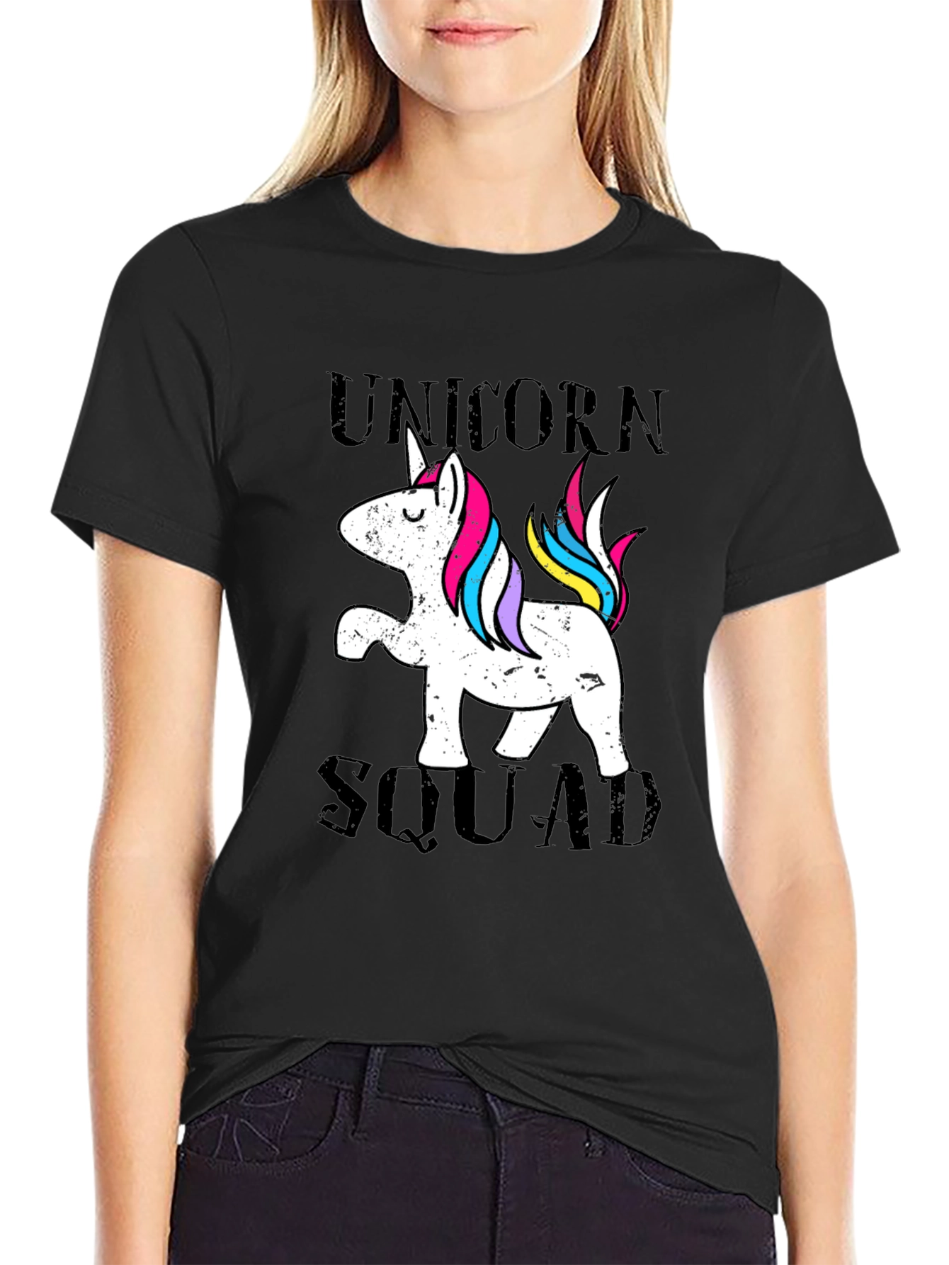 Black Unicorn Squad Black T-Shirt view 2
