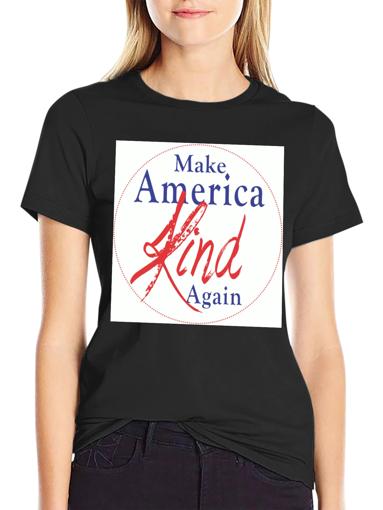 Black Make America Kind Again T-Shirt view 2