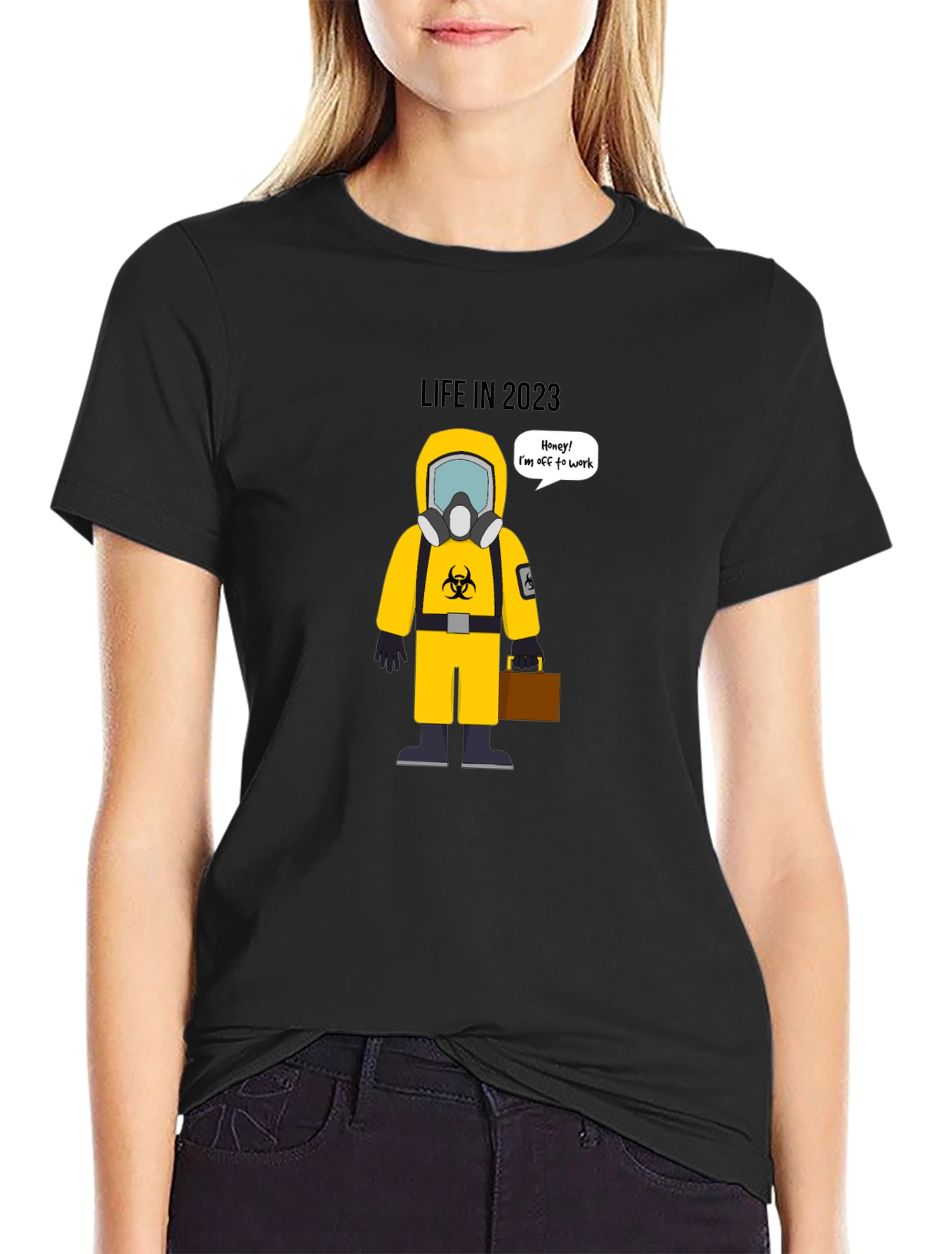Black Life in 2023 Funny Hazmat T-Shirt view 2