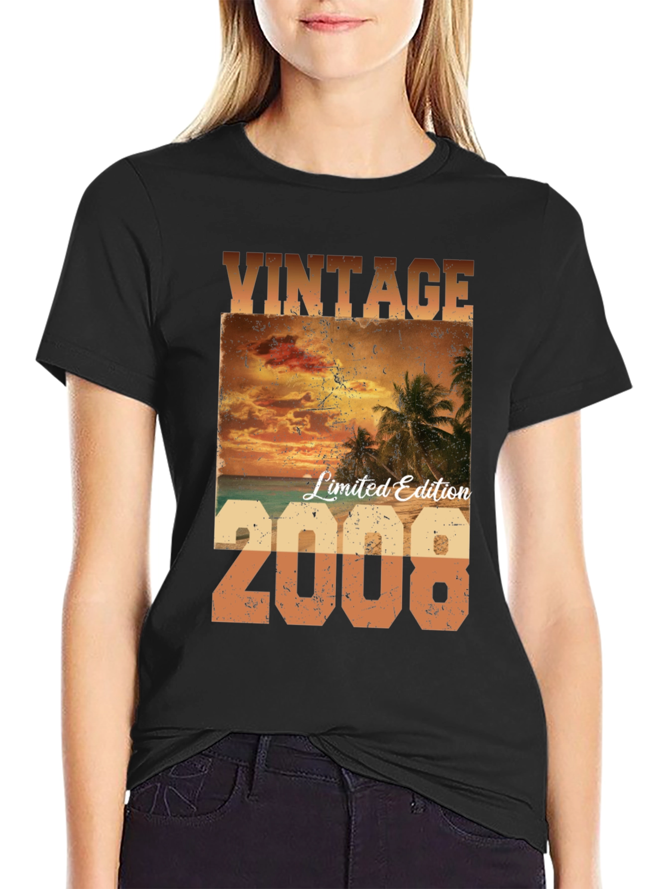Black Vintage 2008 Limited Edition Graphic Tee view 2