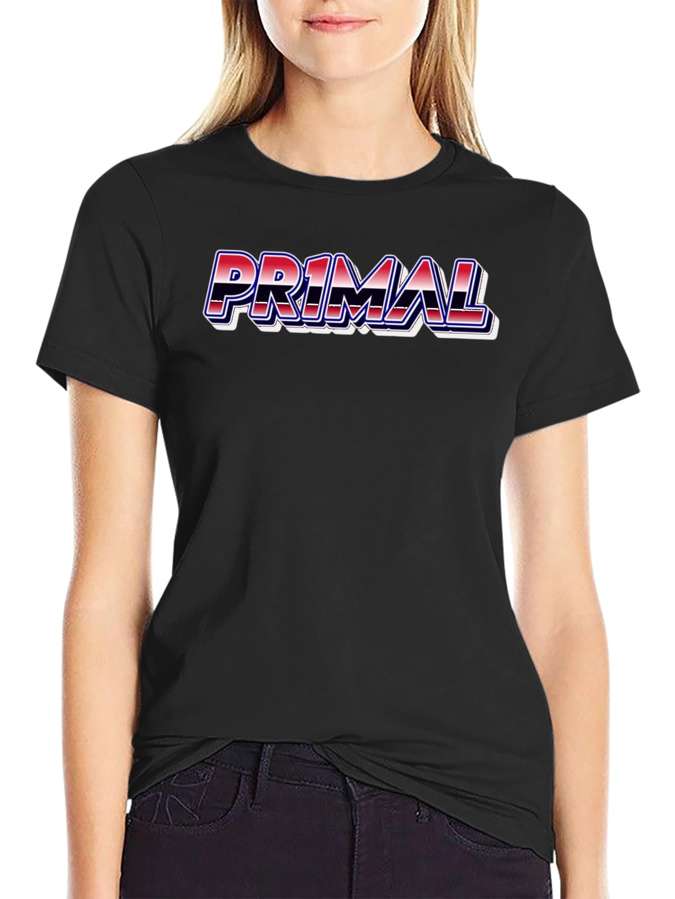 Black Primal Graphic T-Shirt - Bold Statement Tee view 2