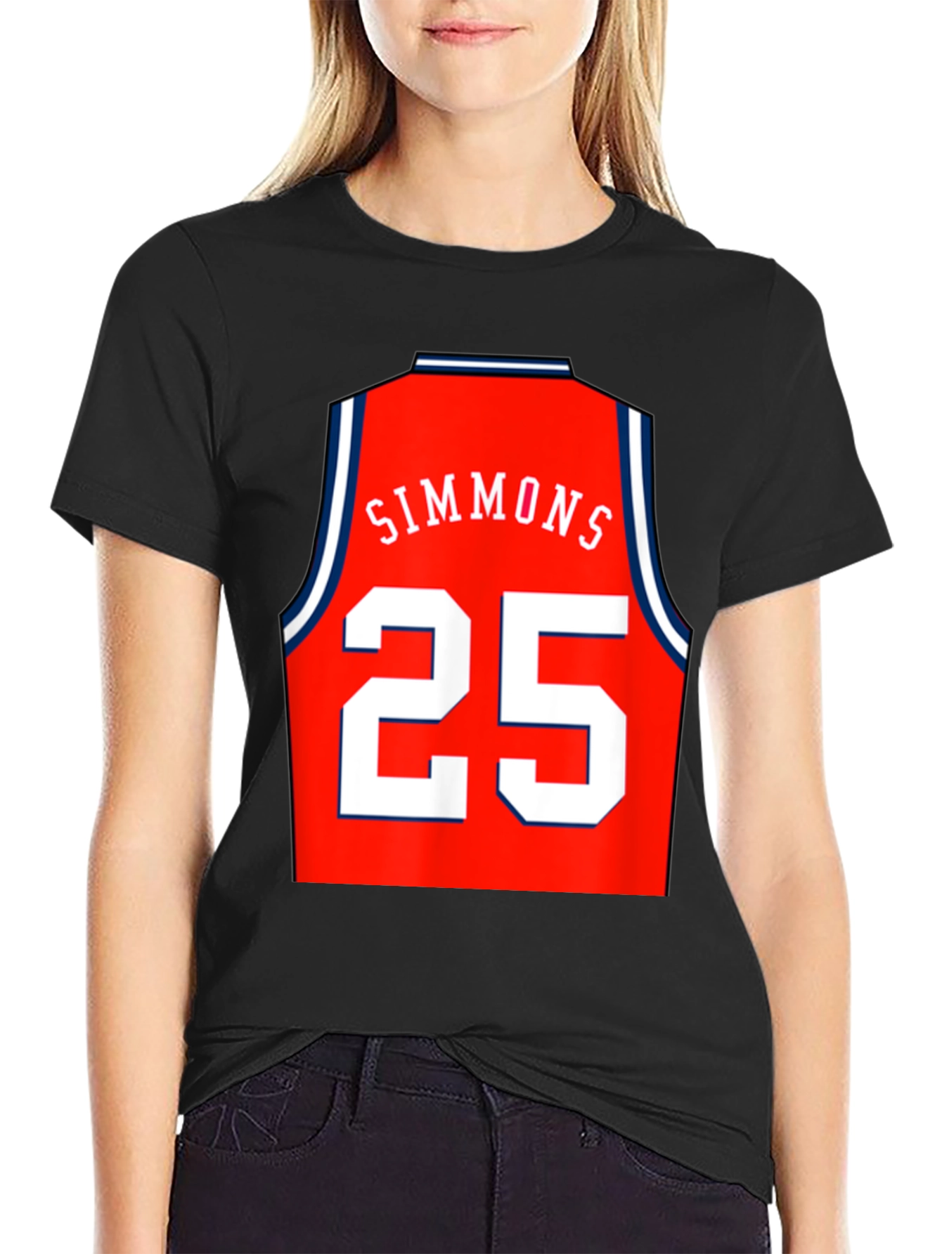 Simmons 25 Basketball Jersey Style Graphic Tee - 2