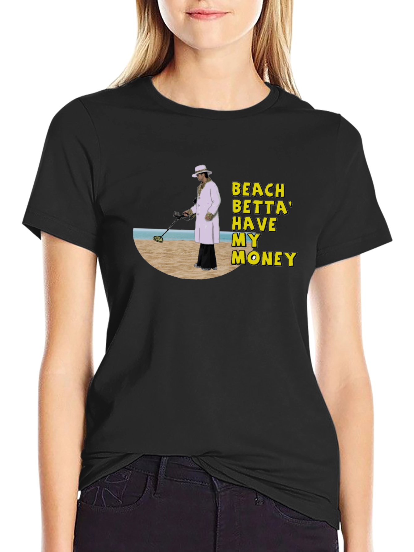 Black Beach Money T-Shirt view 2