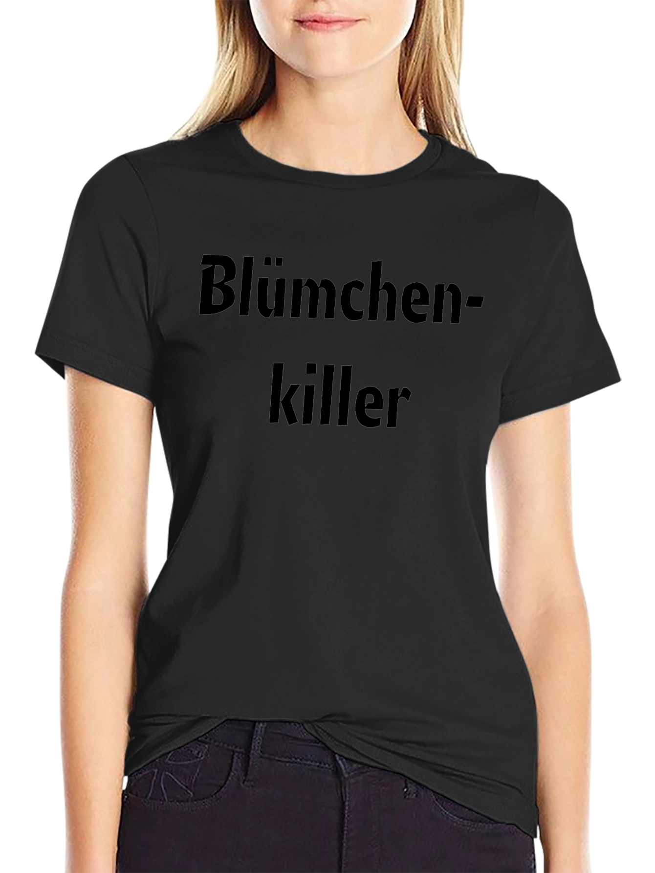 Black Blümchen-killer Graphic Tee - Bold Statement T-Shirt view 2