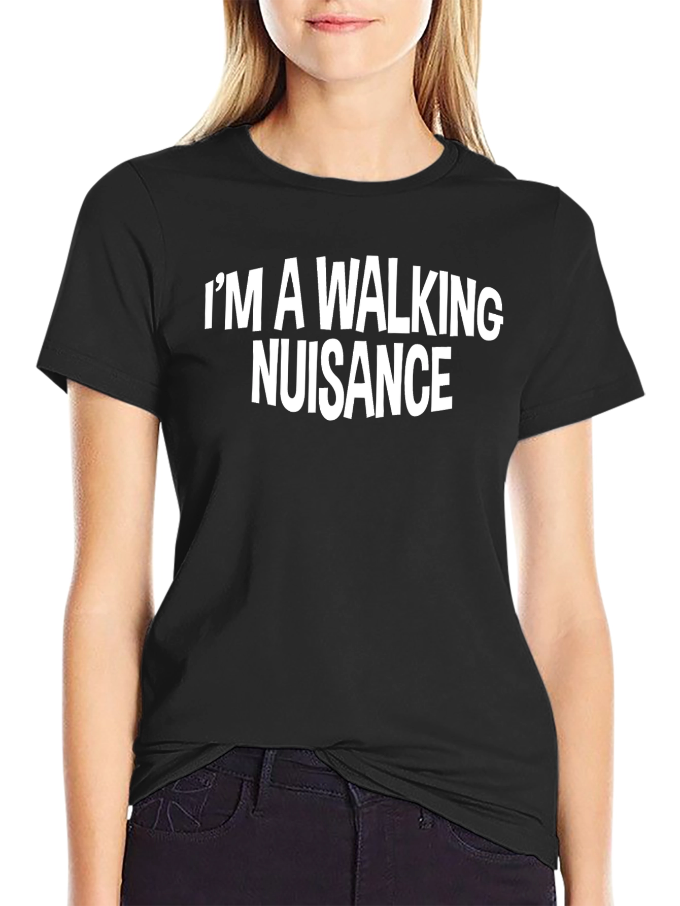 Black Walking Nuisance Graphic Tee view 2