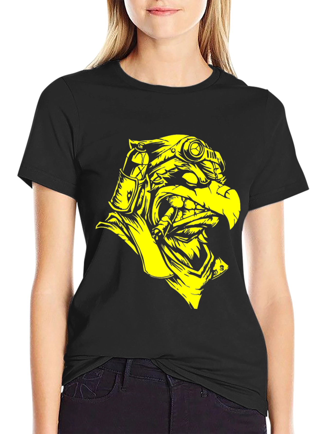 Black Steampunk Eagle Graphic Tee - Black view 2