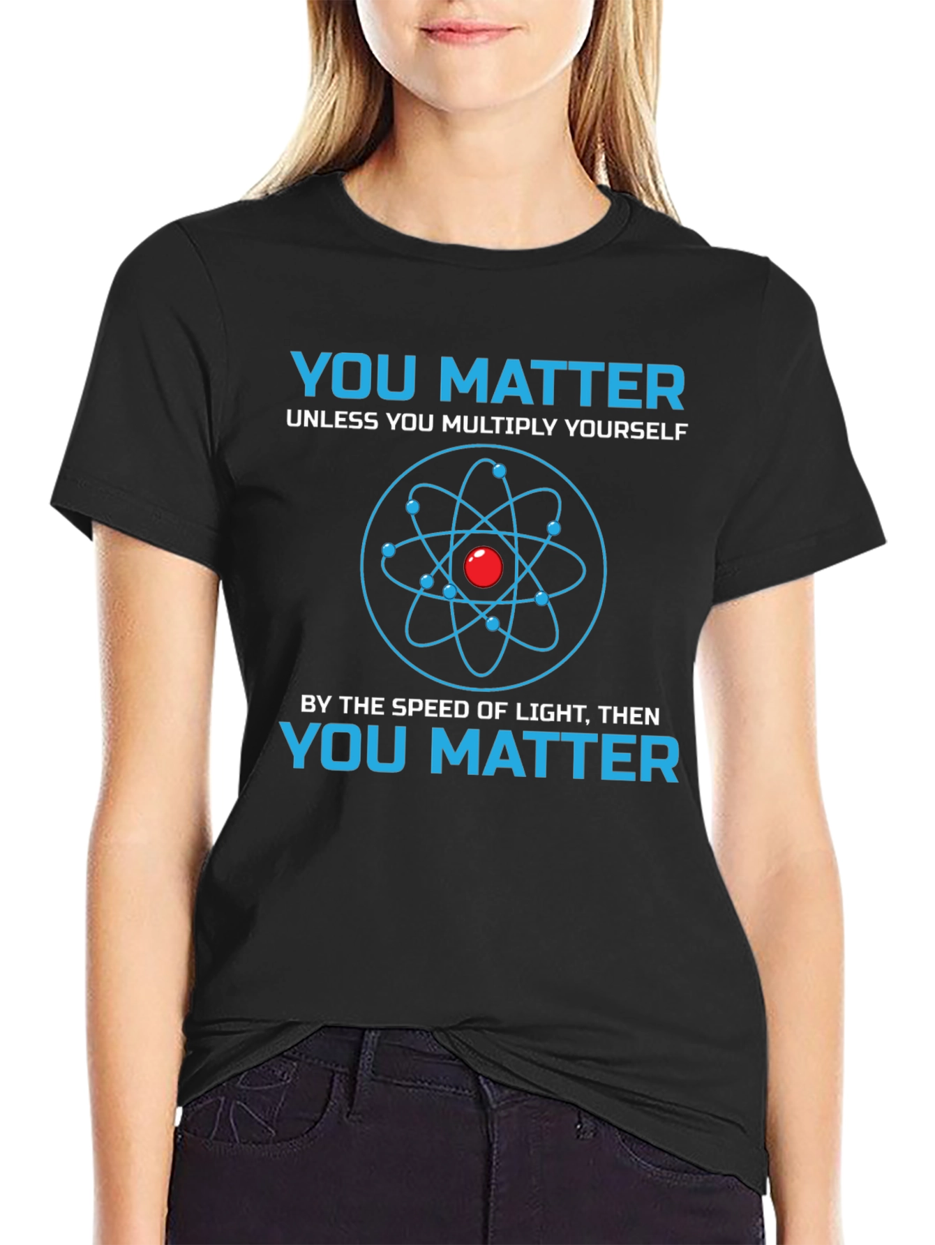 Black You Matter Science T-Shirt - Novelty Physics Tee view 2