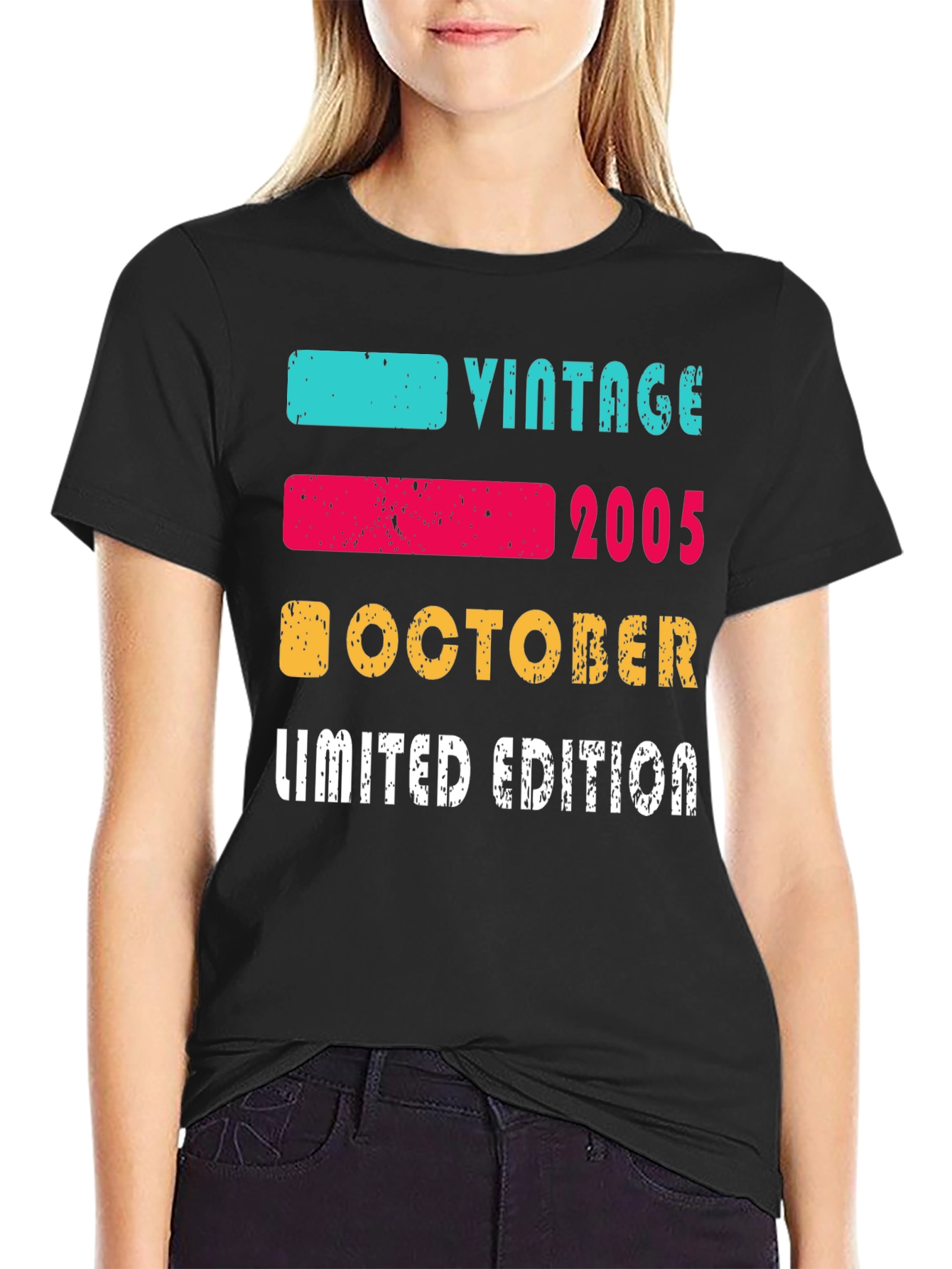 Black Vintage 2005 October Limited Edition T-Shirt view 2