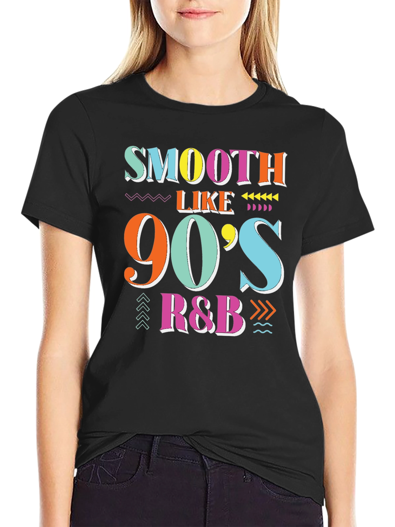 Black 90's R&B Graphic T-Shirt view 2