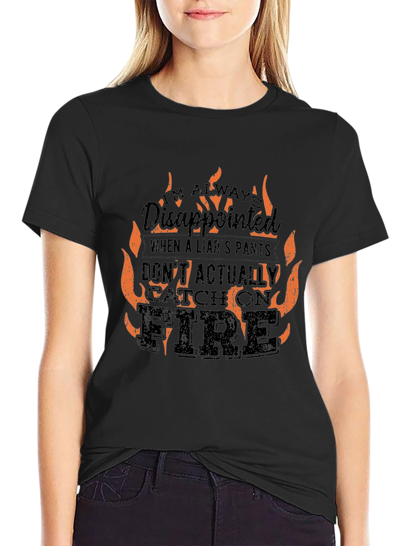 Black Liars Pants On Fire Men's T-Shirt  view 2