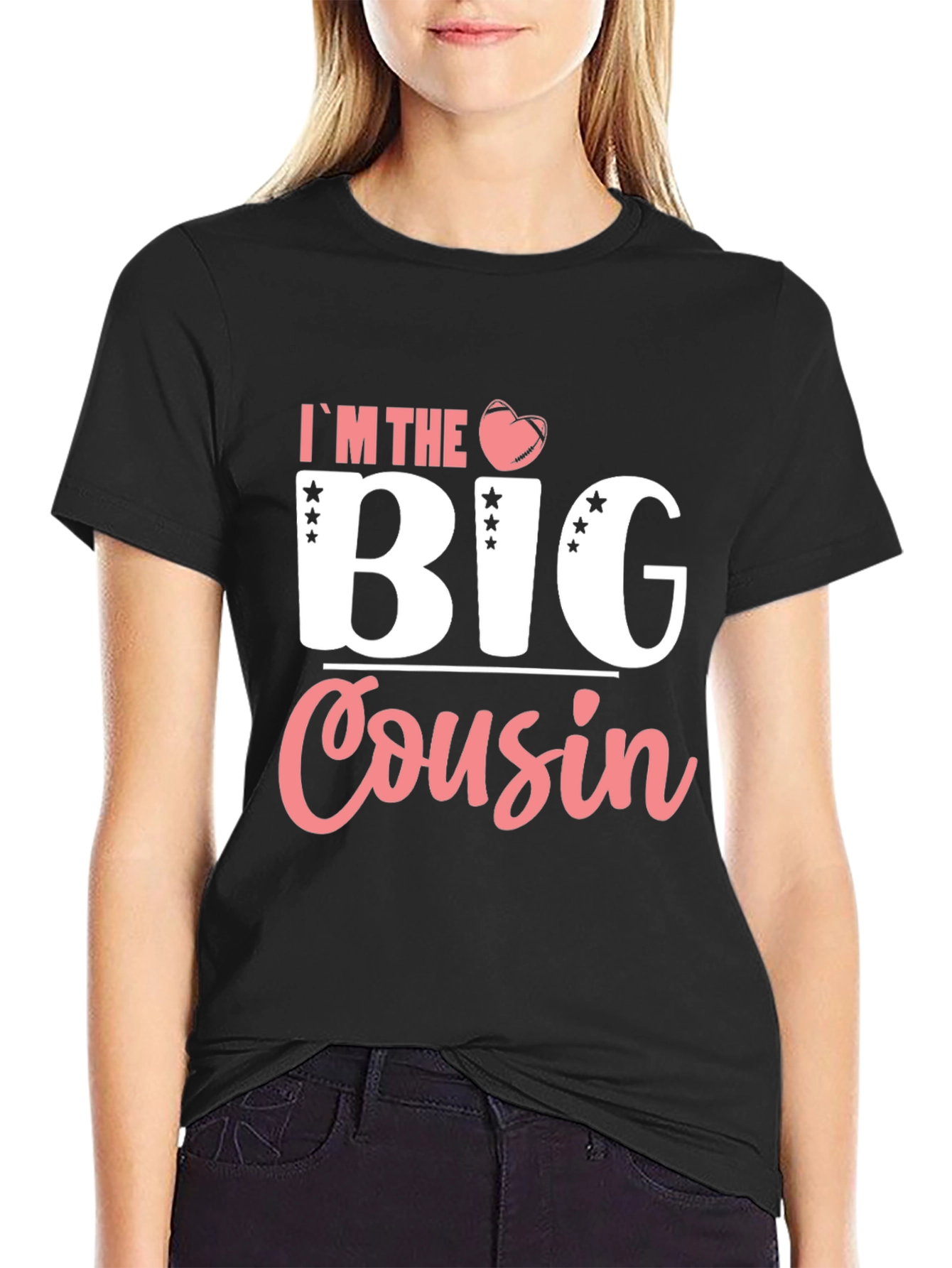 Black I'm the Big Cousin T-Shirt view 2