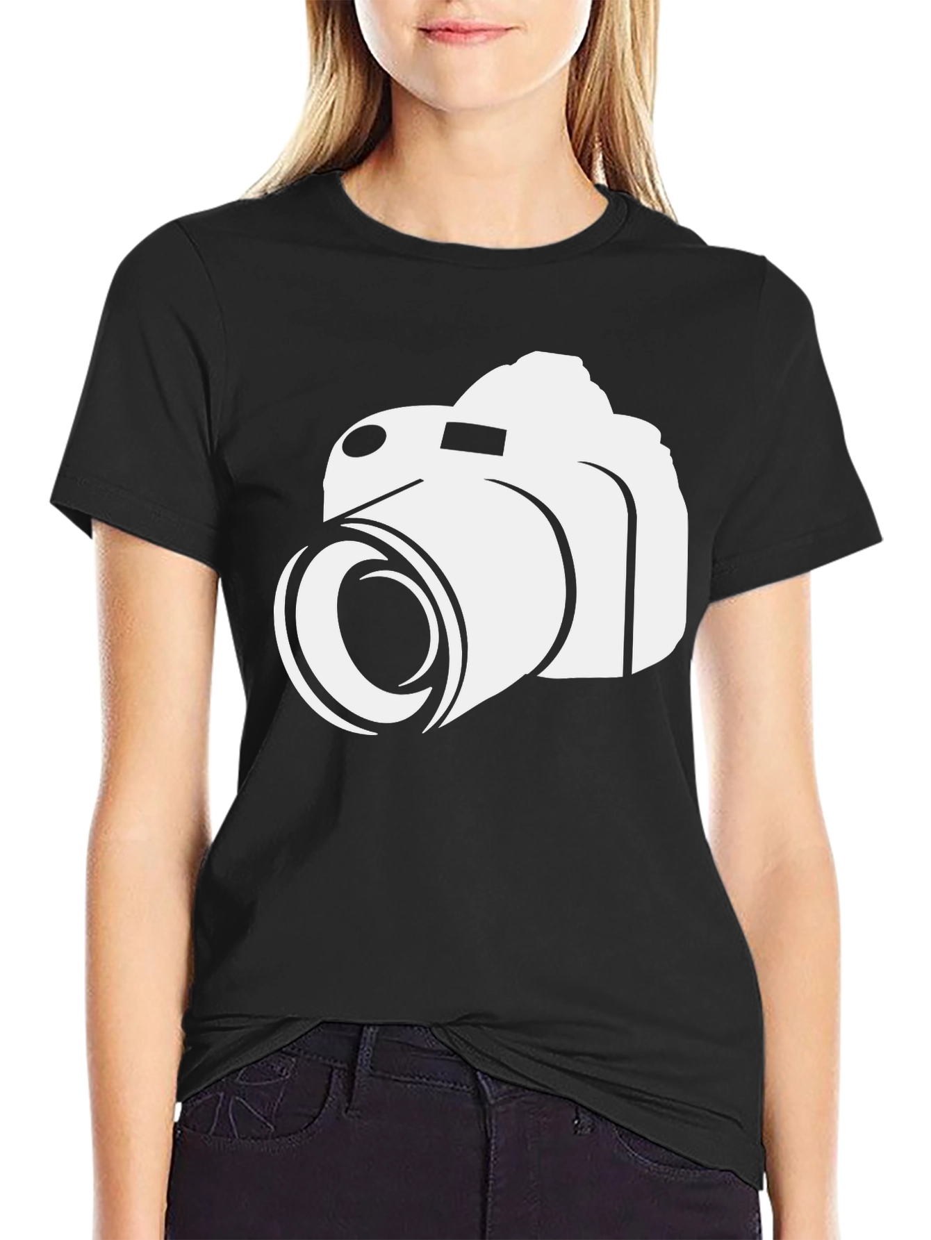 Black Camera Graphic Tee - Photographer Gift view 2