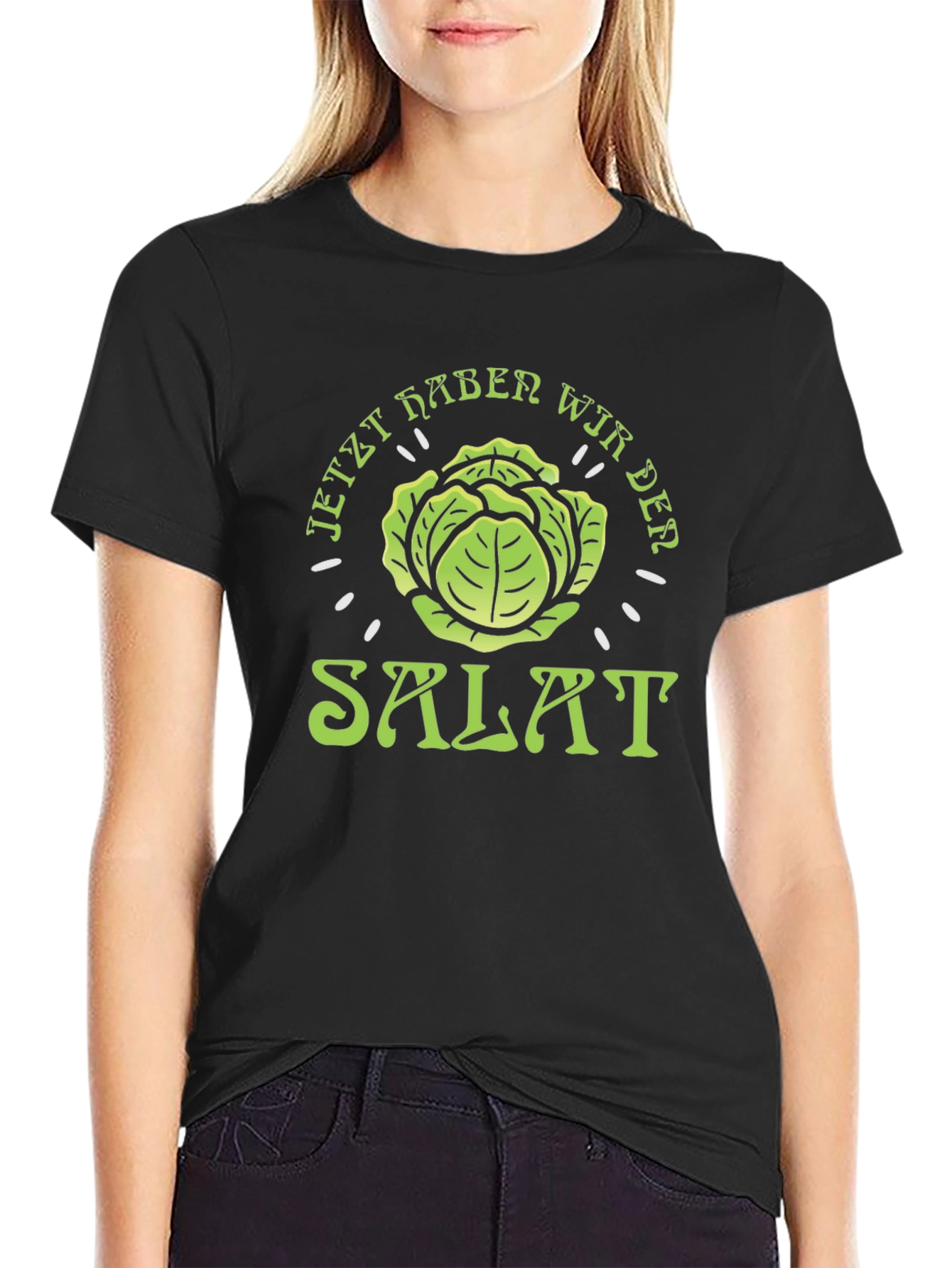 Black Jetzt Haben Wir Der Salat Black Graphic Tee view 2