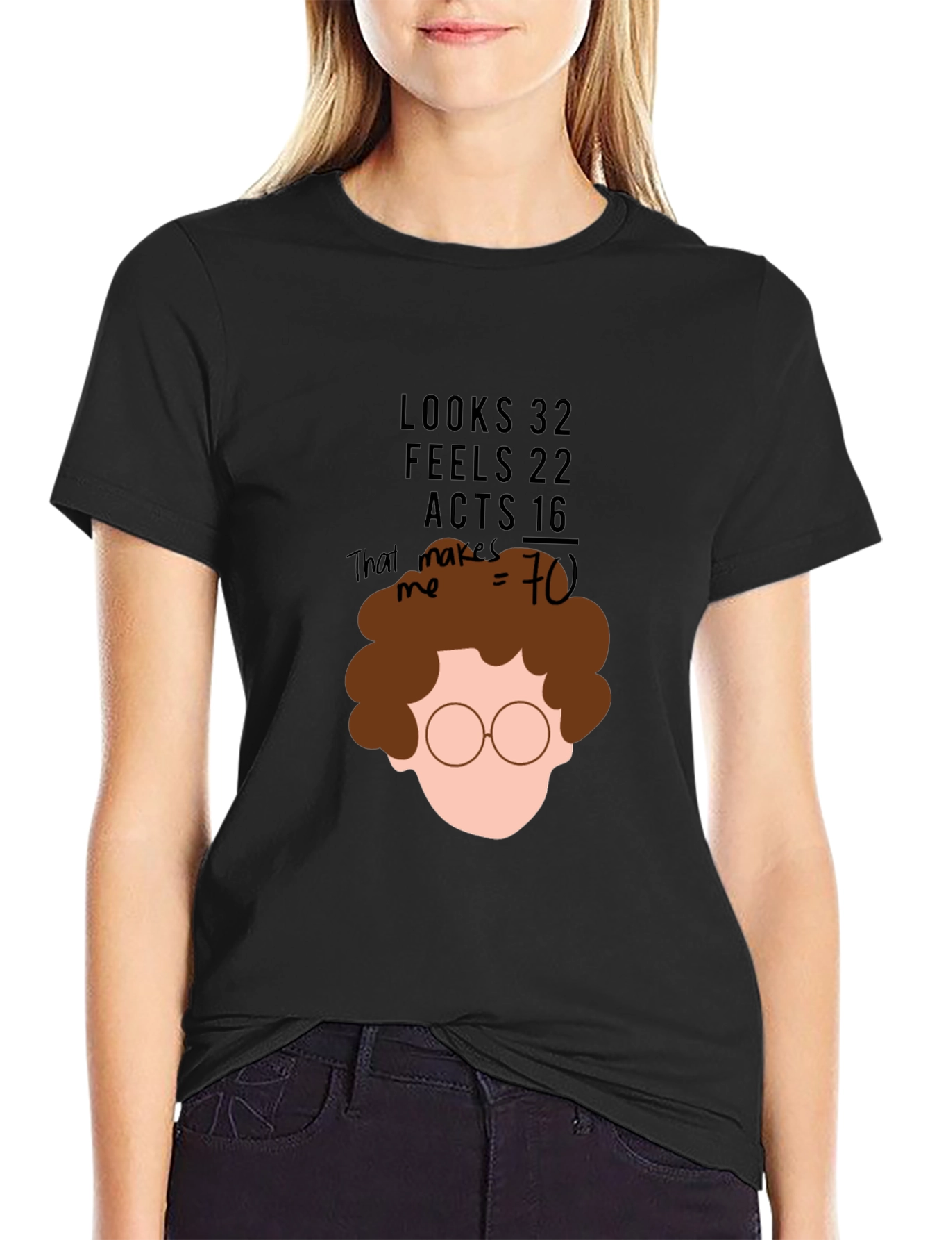Black Looks 32 Feels 22 Acts 16 T-Shirt - That Makes Me 70 view 2