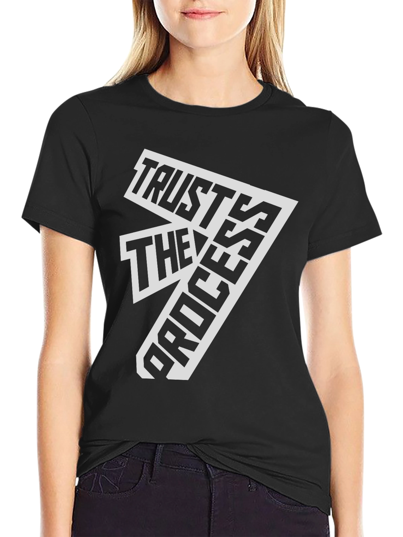 Black Trust The Process Black Graphic Tee view 2