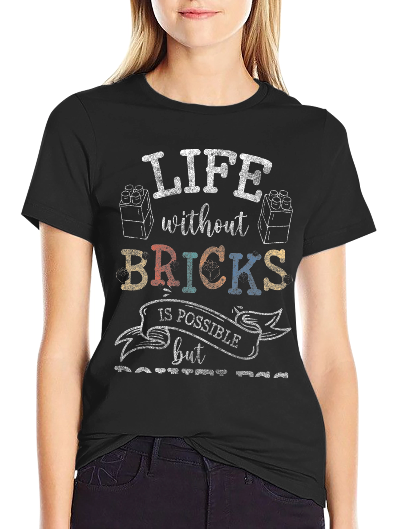 Black Life Without Bricks T-Shirt view 2