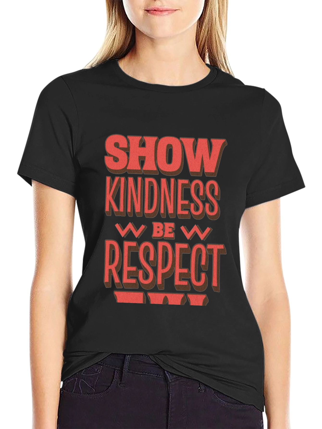 Black Show Kindness Be Respect T-Shirt view 2