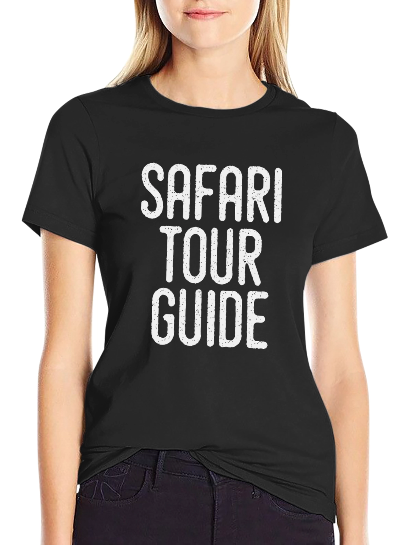 Black Safari Tour Guide T-Shirt - Funny Adventure Tee view 2