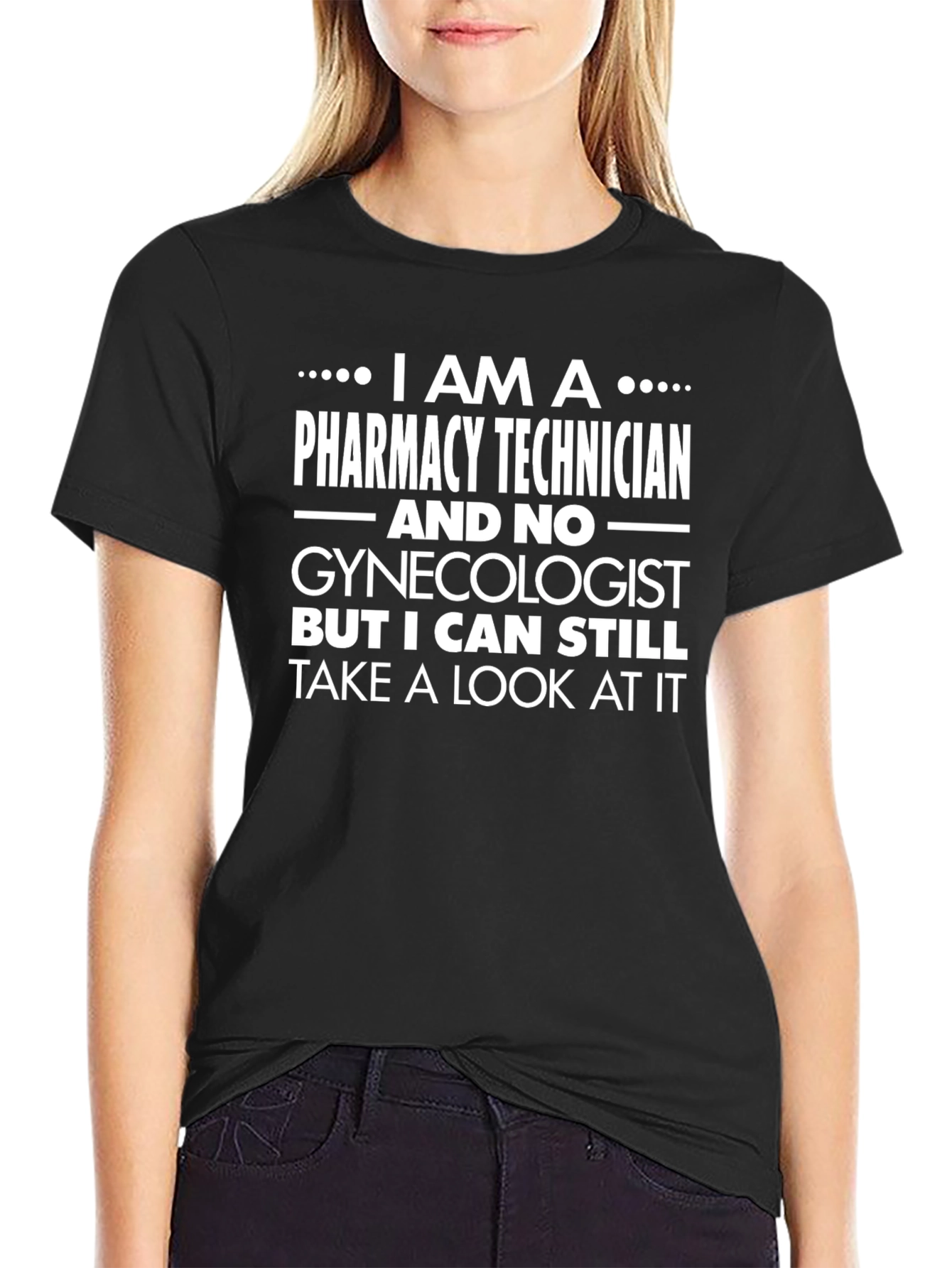 Black Pharmacy Technician Novelty T-Shirt view 2