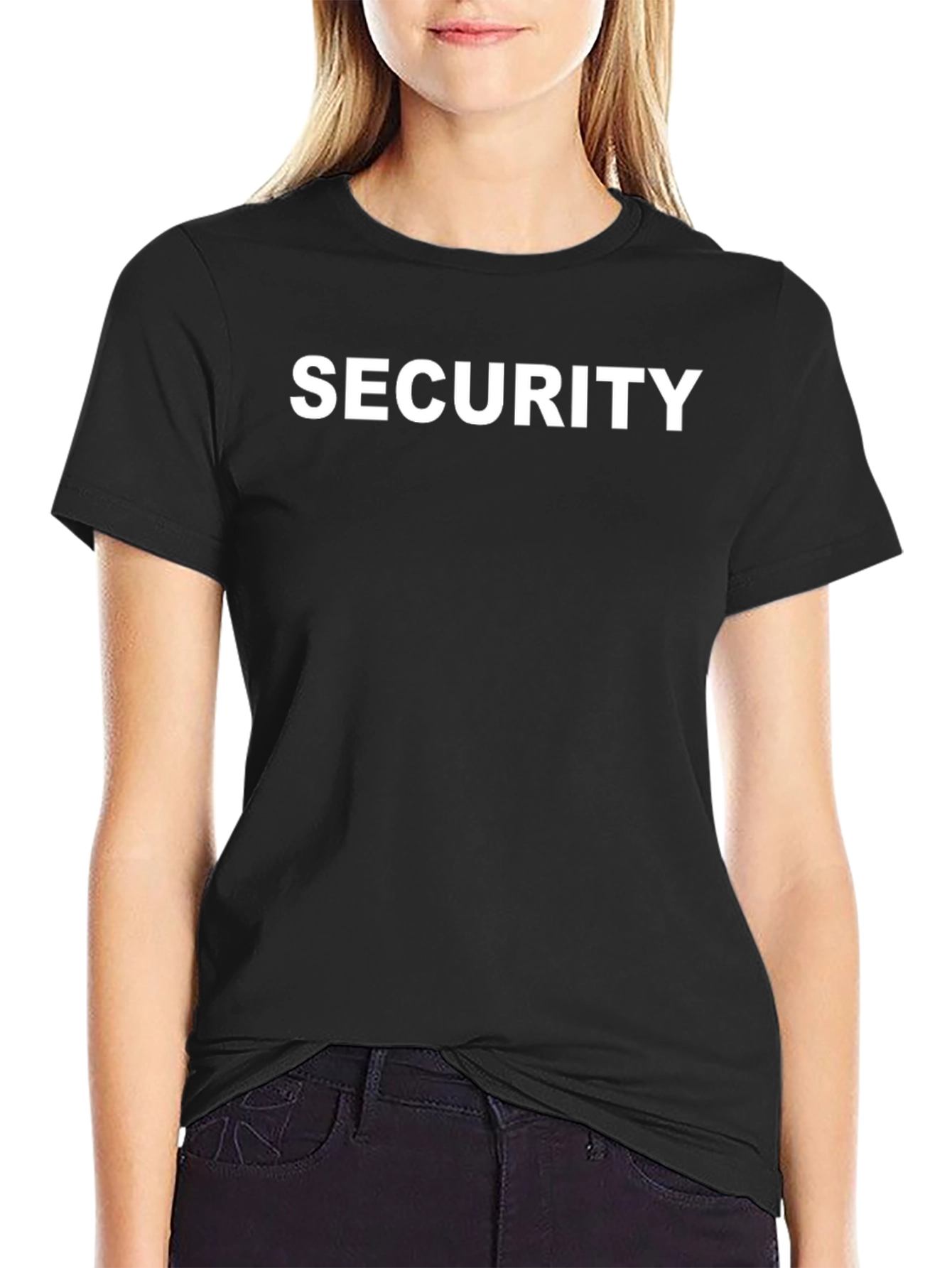 Black Security Crew T-Shirt - Uniform Style view 2