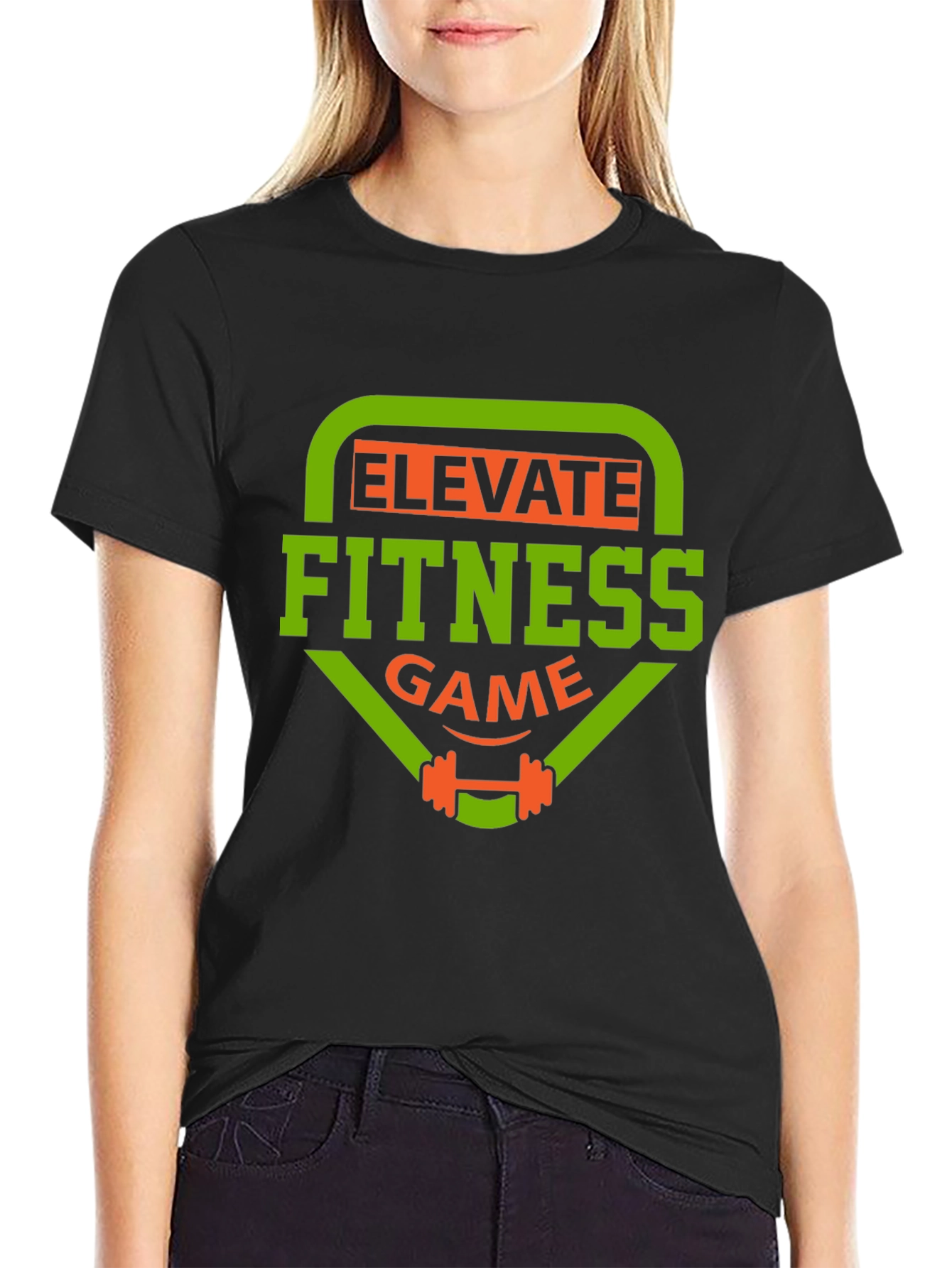 Black Elevate Fitness Game T-Shirt view 2