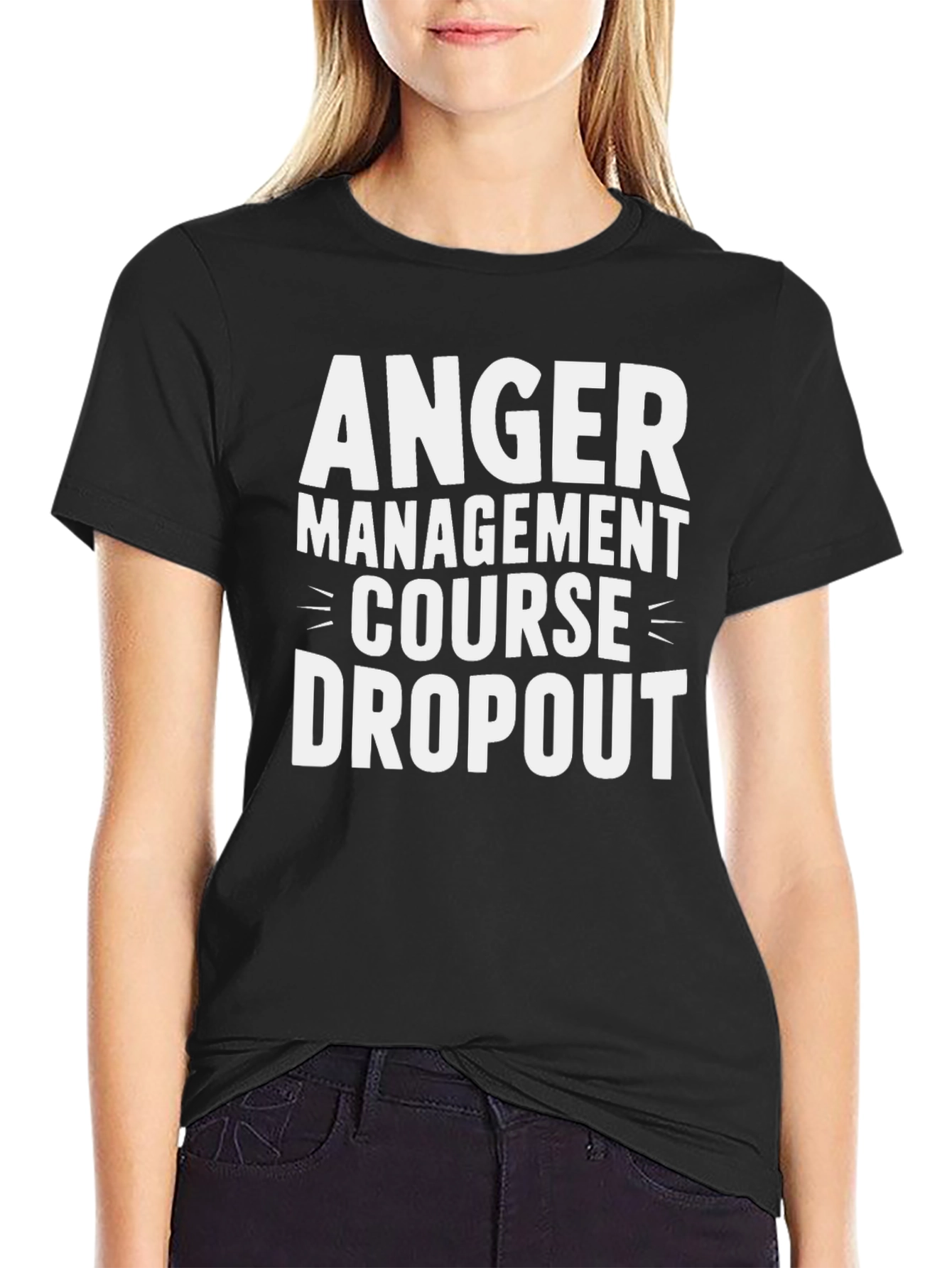 Black Anger Management Dropout Graphic Tee view 2