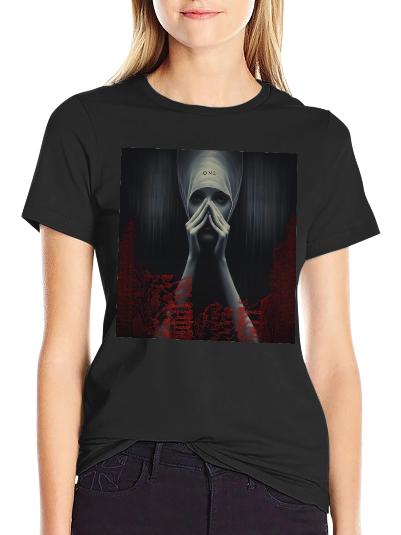 Black Mystic Woman Graphic Tee - Black view 2