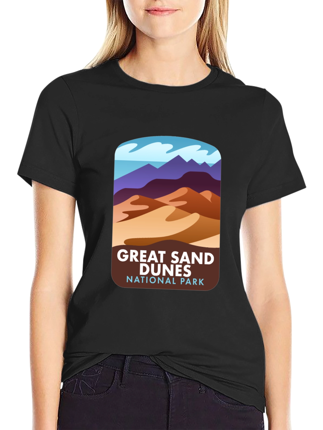 Black Great Sand Dunes National Park Graphic Tee view 2