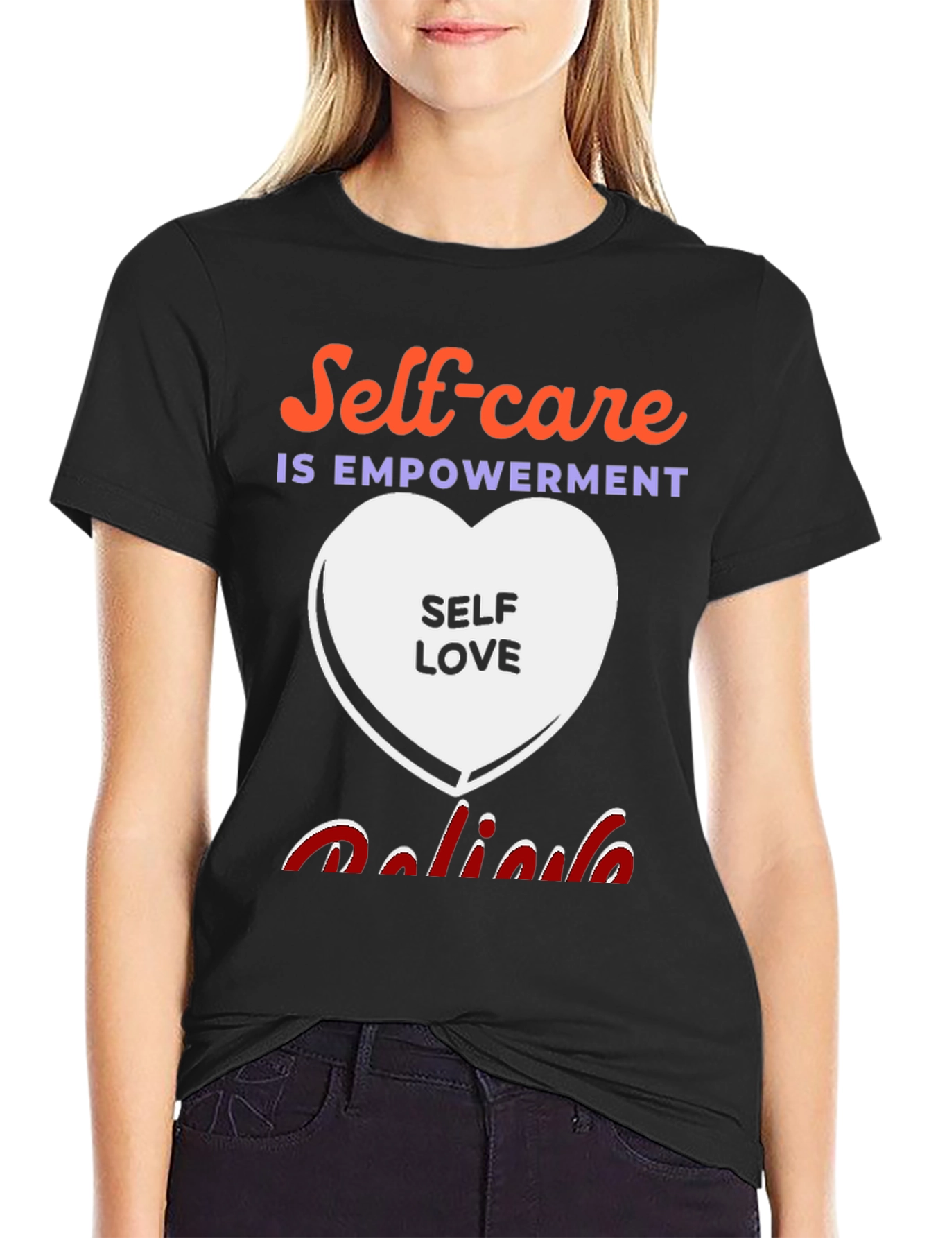 Black Self-Care Empowerment Graphic Tee view 2