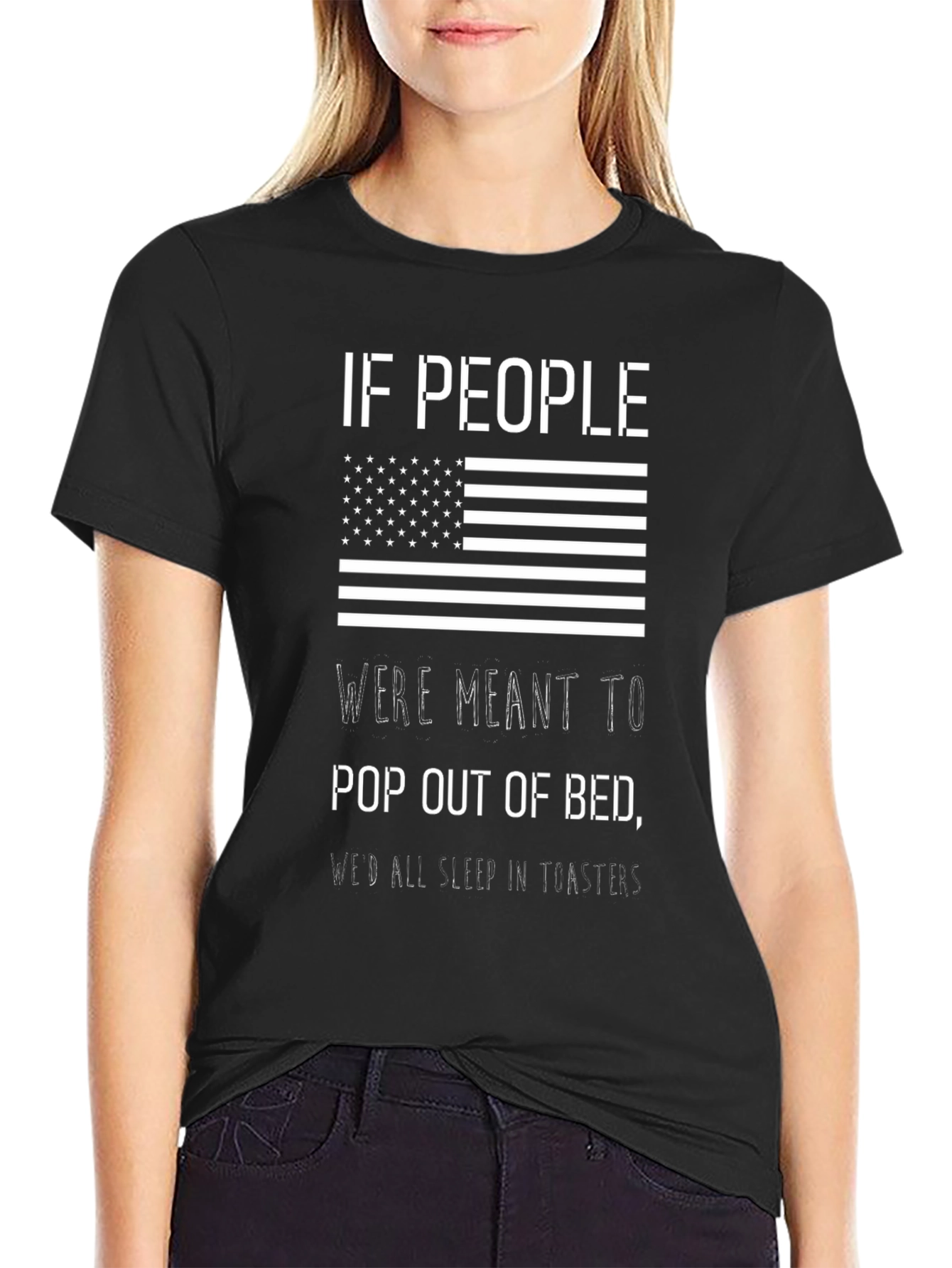 Black Humorous 'If People' T-Shirt view 2