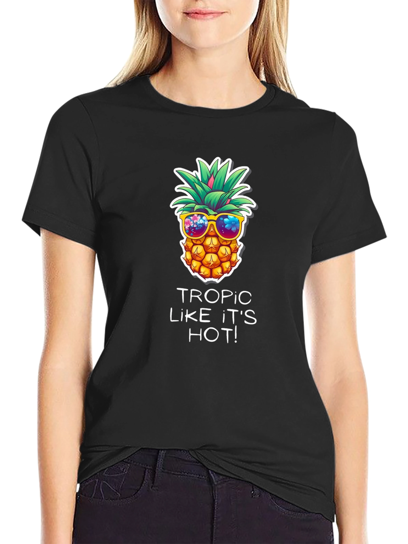 Cool Pineapple Graphic T-Shirt - Tropic Like It's Hot - 2