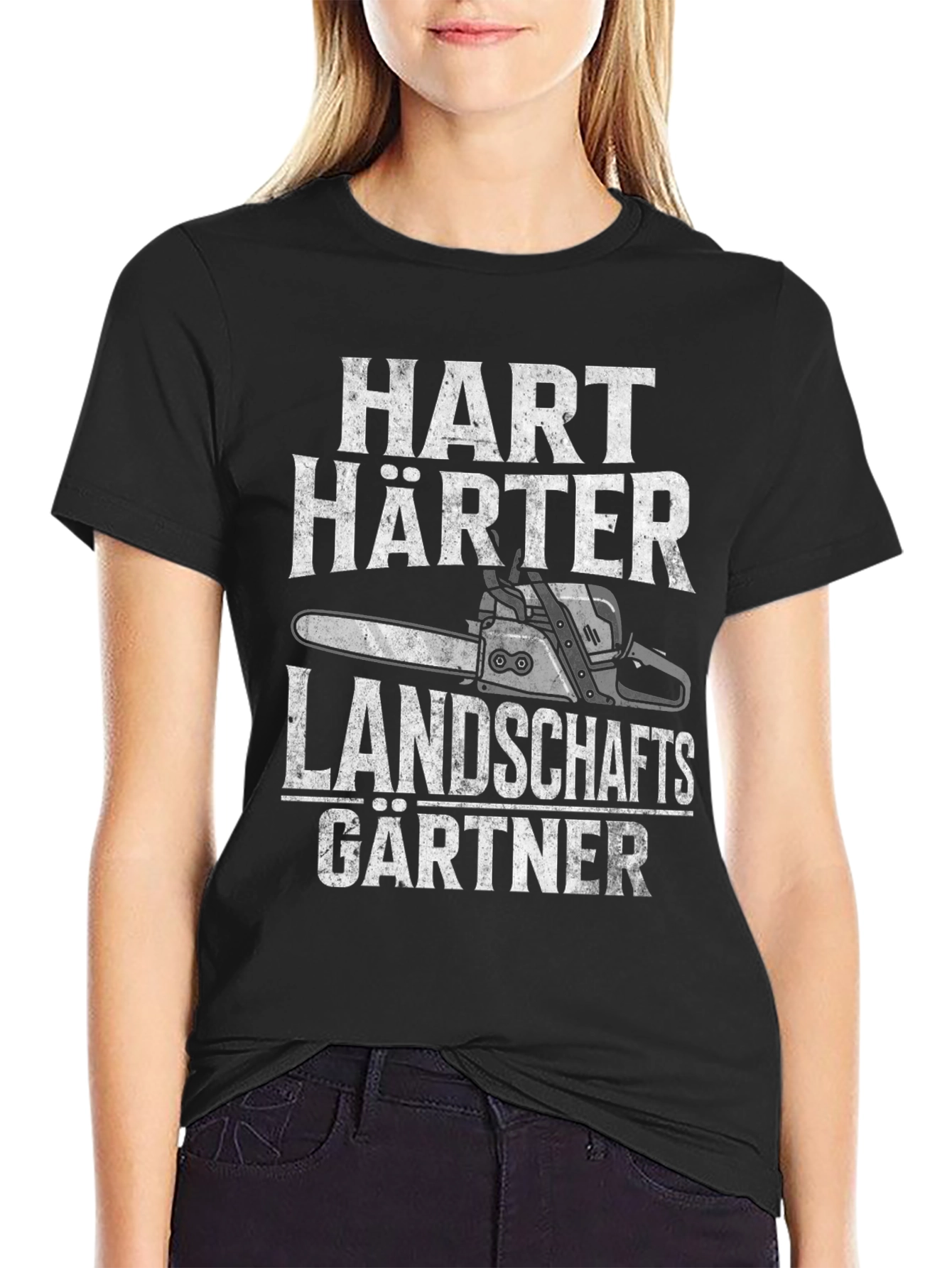 Black Hart Harter Landschaftsgartner T-Shirt view 2