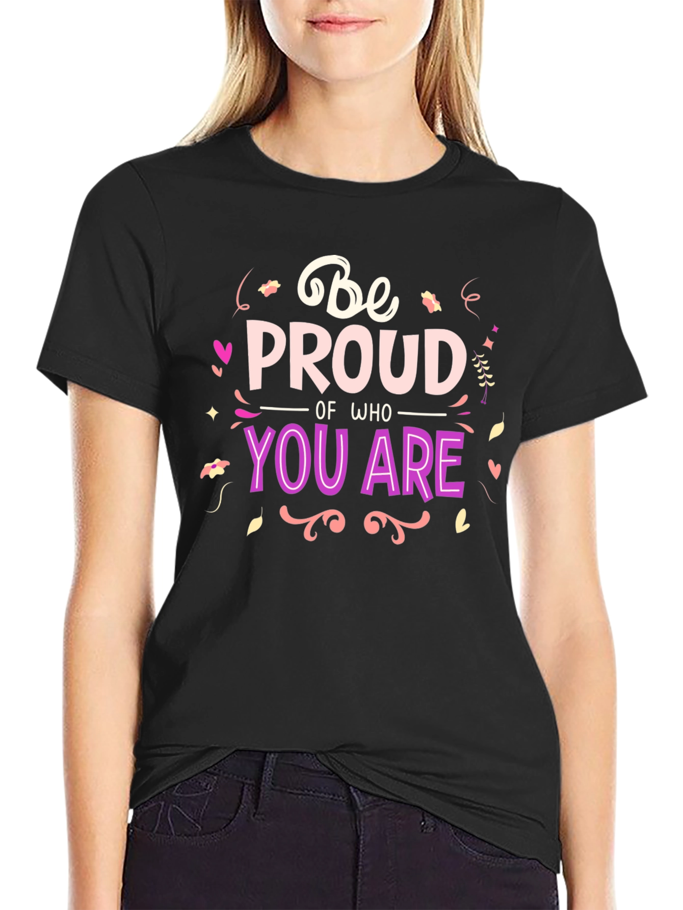 Black Be Proud Graphic Tee - Black T-Shirt view 2